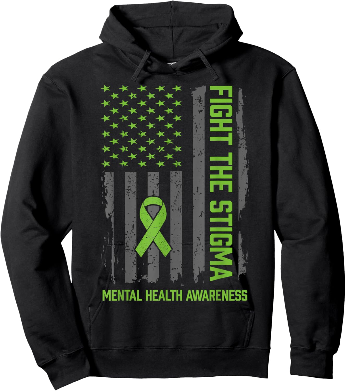 Mental Health Awareness Shirt Fight The Stigma Mental Health Hoodie - Hoodie | Black