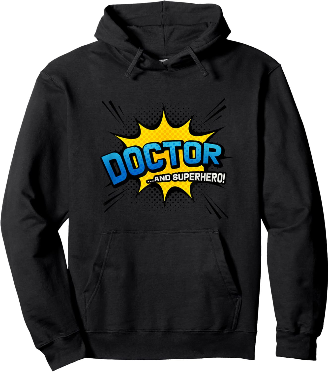 Doctor & Superhero - Comic Book Style Hoodie - Hoodie | Black