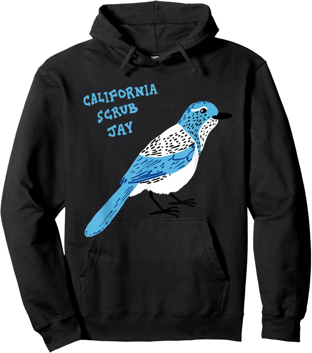 California Scrub Jay Hoodie - Hoodie | Black