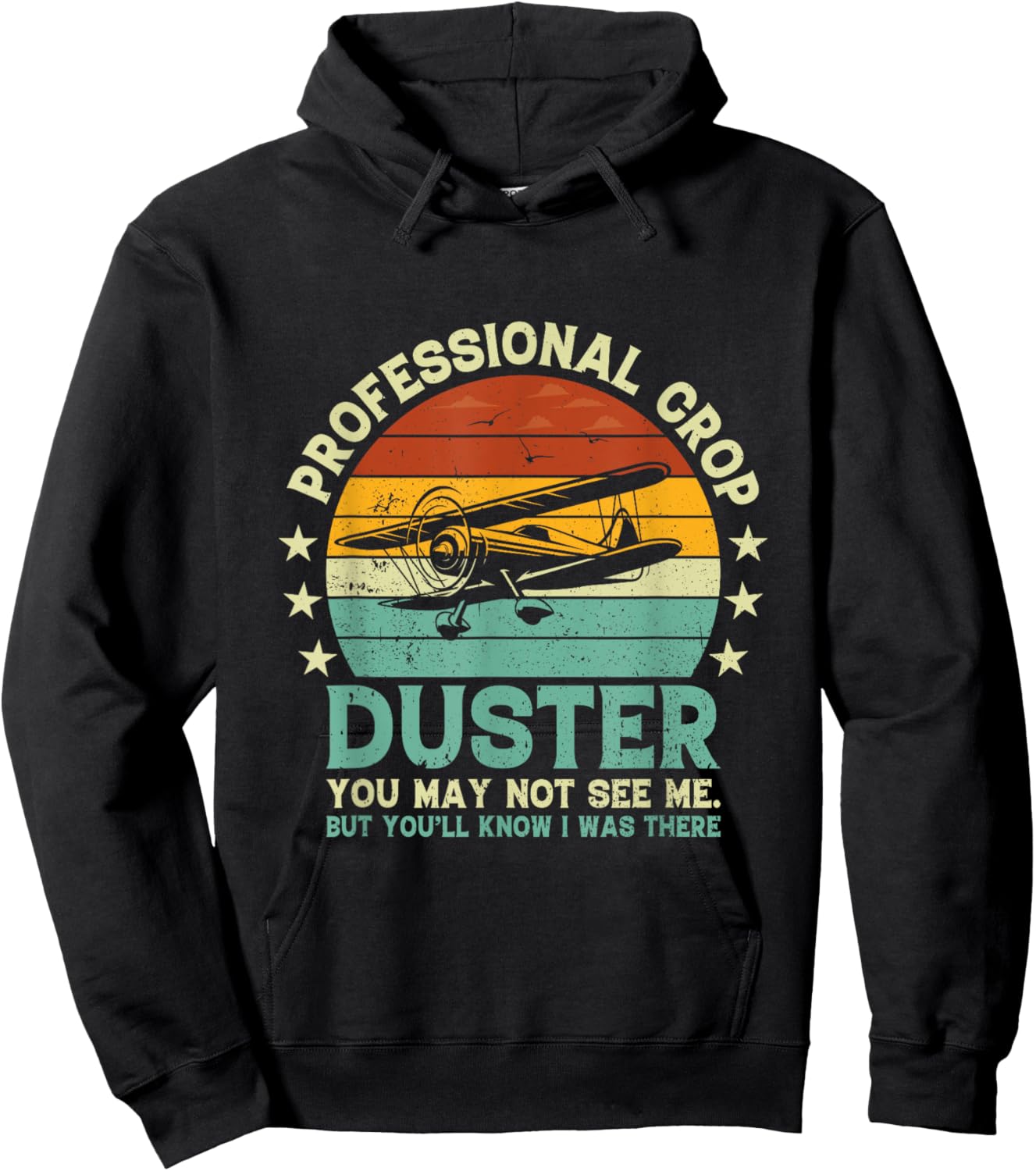Sarcastic Professional Crop Duster Funny Adult Hoodie - Hoodie | Black