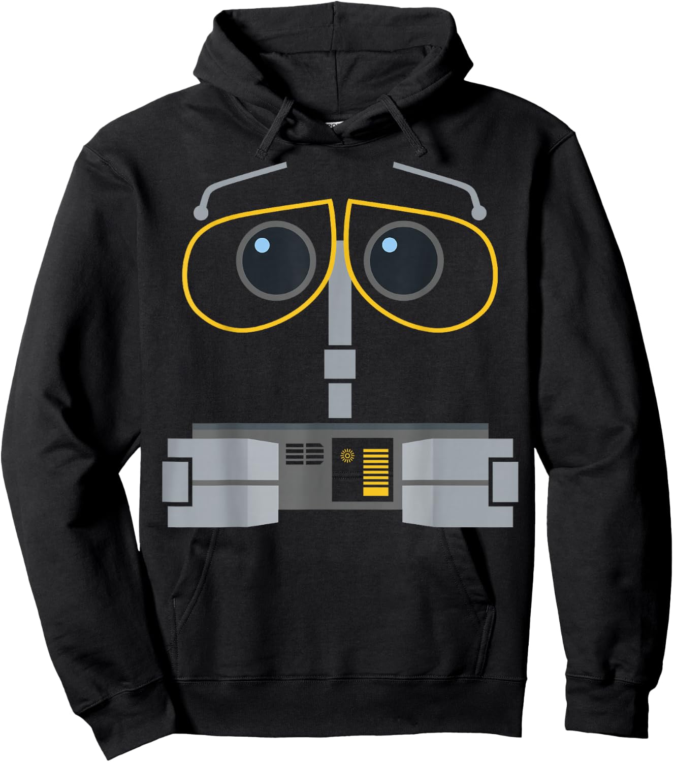 Disney Pixar WALL-E Robot Big Face Halloween Costume Hoodie - Hoodie | Black