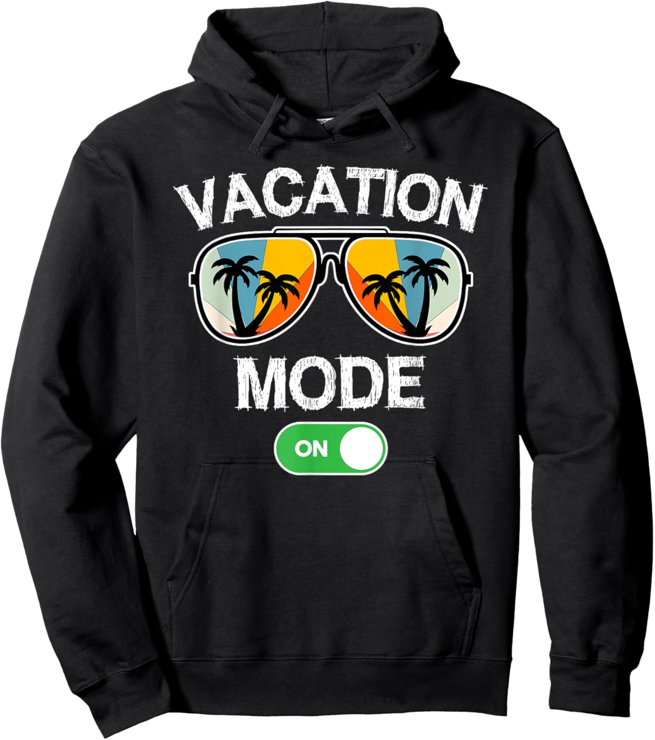 Vacation Mode On Sonnenbrille im Retro-Stil, witzig, für Familien geeignet Hoodie - Hoodie | Black