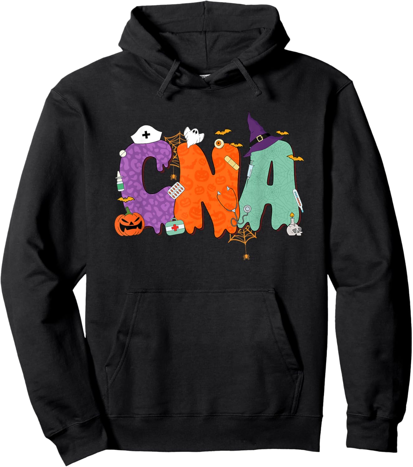 Halloween CNA Certified Nurse Assistant Nursing Aide Staff Hoodie - Hoodie | Black