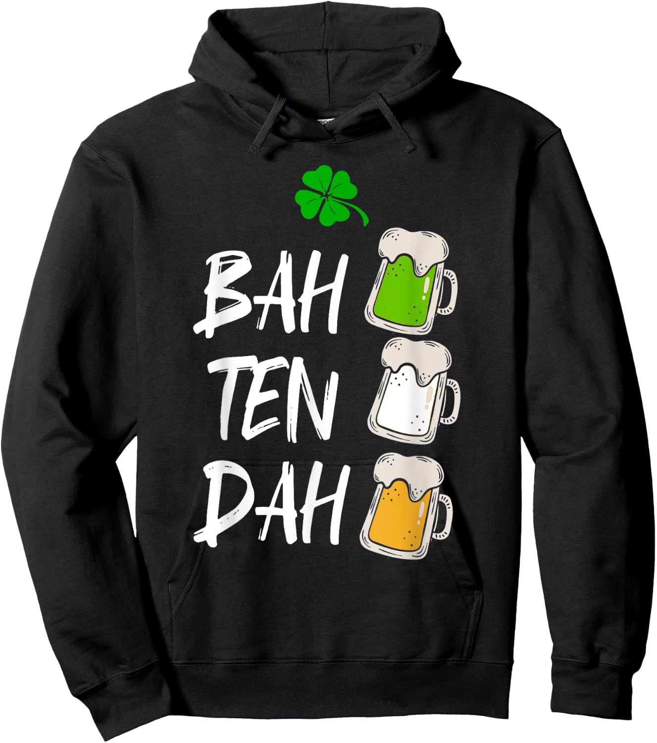 BAH TEN DAH Funny St Patrick's Day Beer Bartender Gift Hoodie - Hoodie | Black