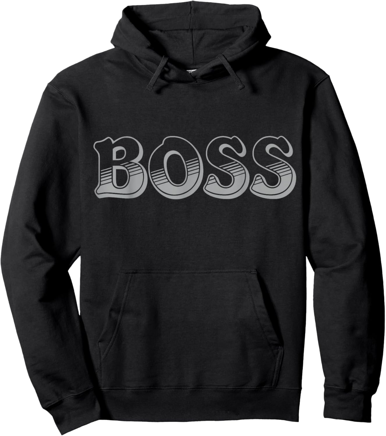 Shirt That Says Boss Text Costume Gift Women Men Kid Hoodie - Hoodie | Black