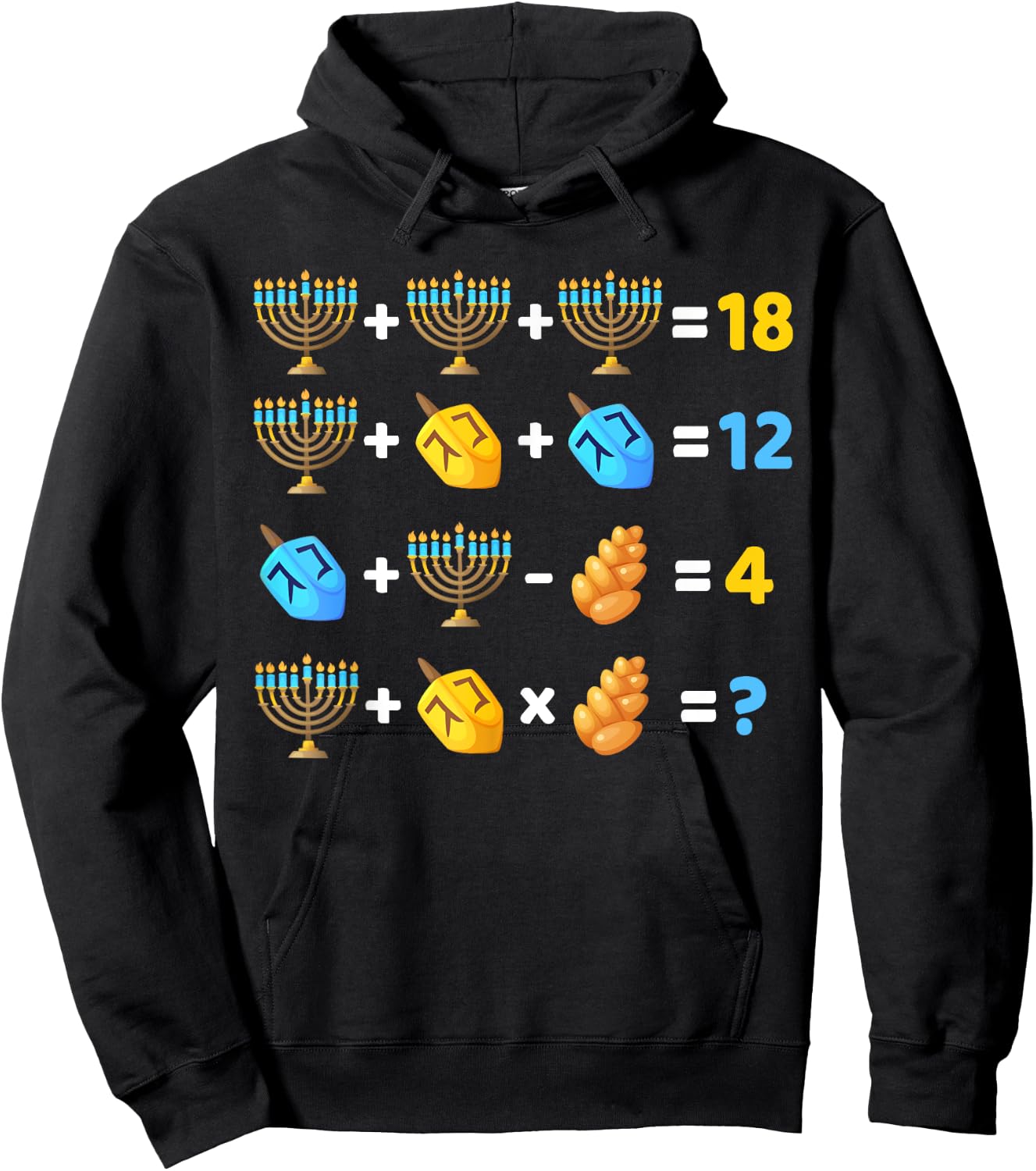 Hanukkah Order of Operations Quiz Math Teacher Hoodie - Hoodie | Black
