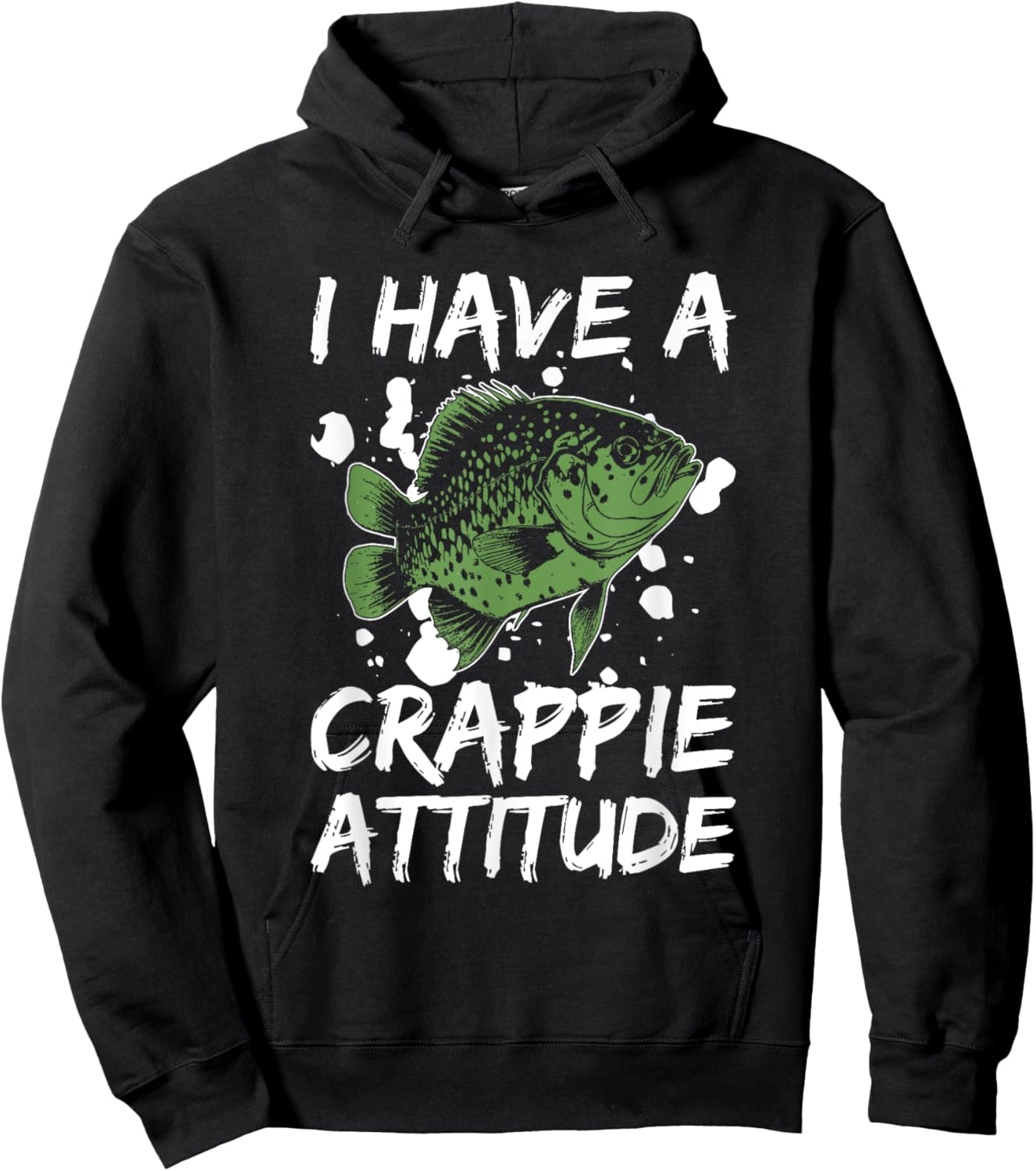 Crappie Attitude Design For Crappie Fishing Hoodie - Hoodie | Black
