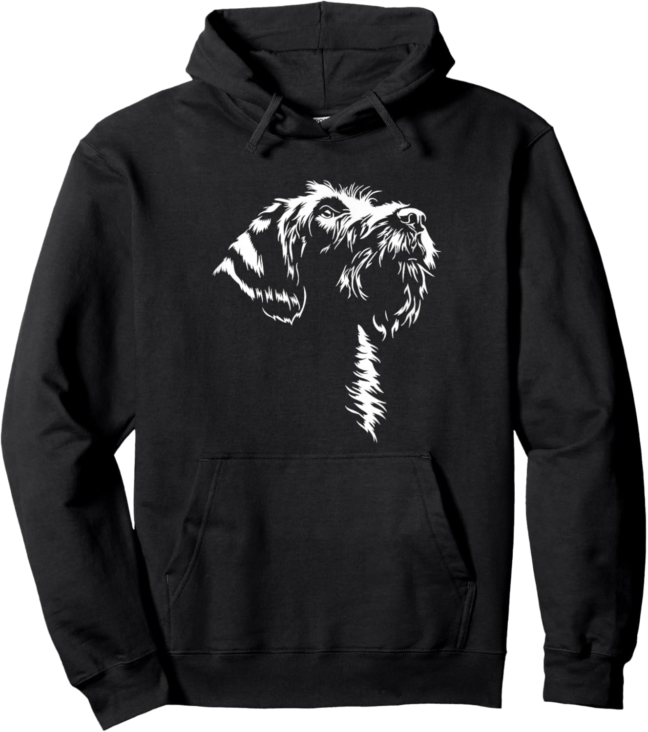 Korthals Griffon Portrait Silhouette Hunting Dog Griffon Dog Hoodie - Hoodie | Black