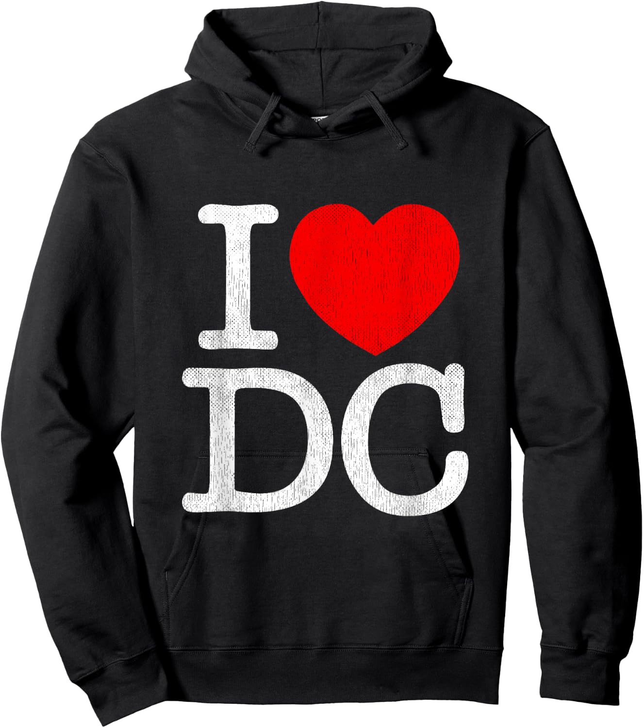 I Love DC Souvenir Washington Distressed I Heart DC Hoodie - Hoodie | Black