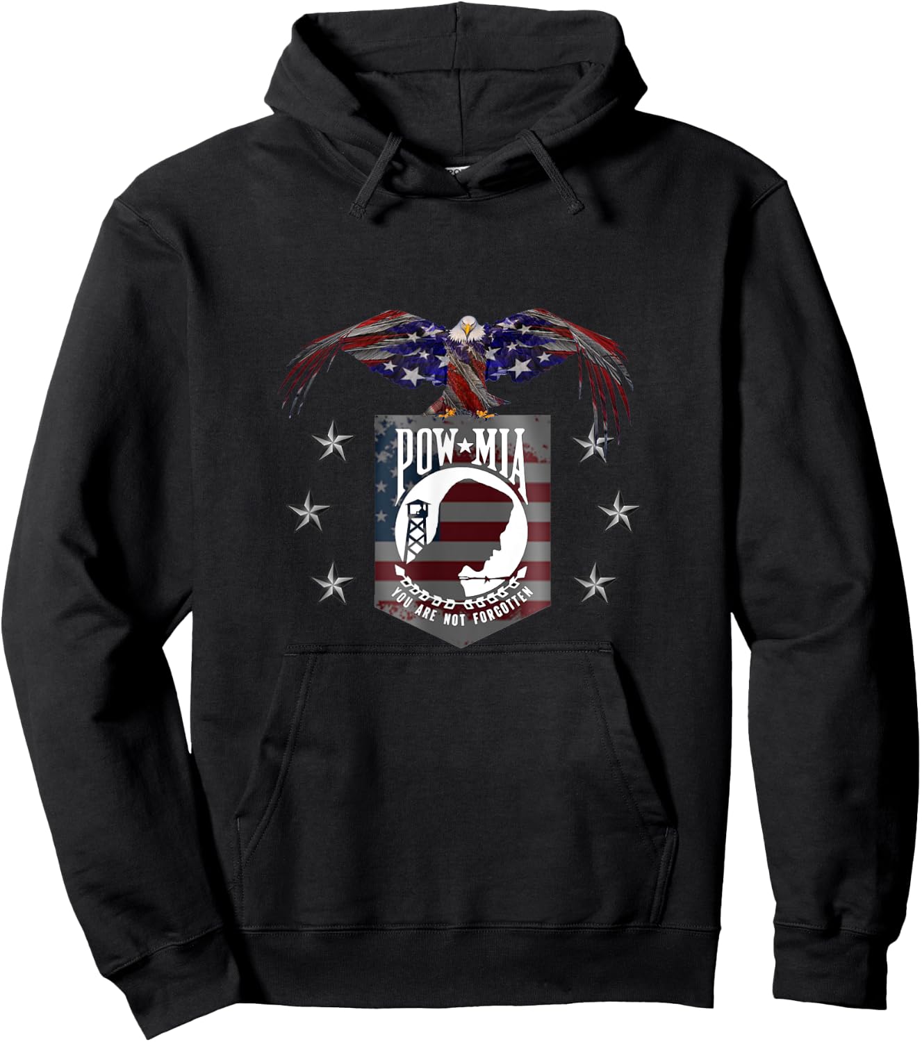 You are Not Forgotten Pow Mia Hoodie - Hoodie | Black