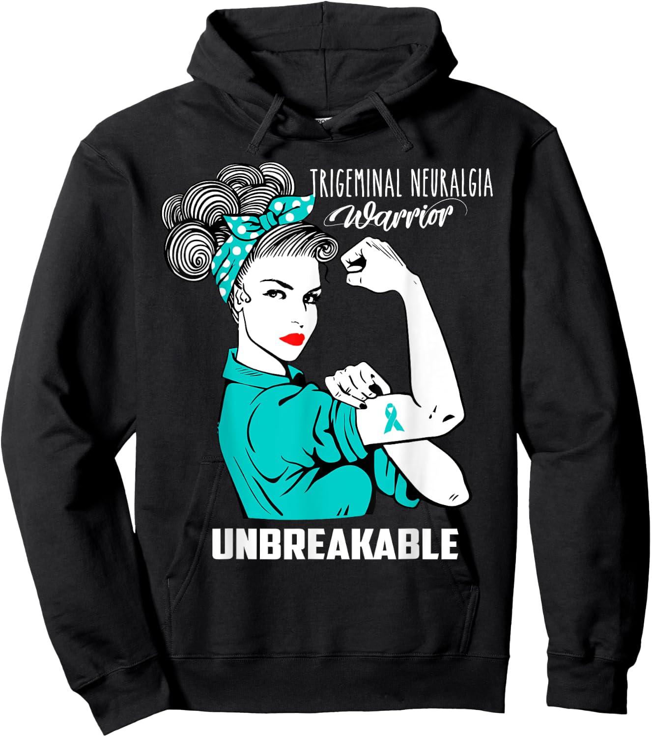 Trigeminal Neuralgia Warrior Unbreakable Awareness Gift Hoodie - Hoodie | Black