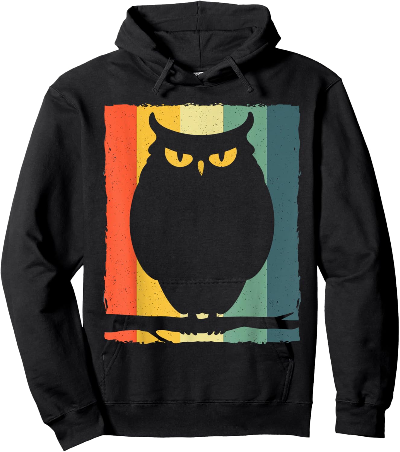Vintage Owl Art Women Kids Owl Bird Owl Lover Hoodie - Hoodie | Black