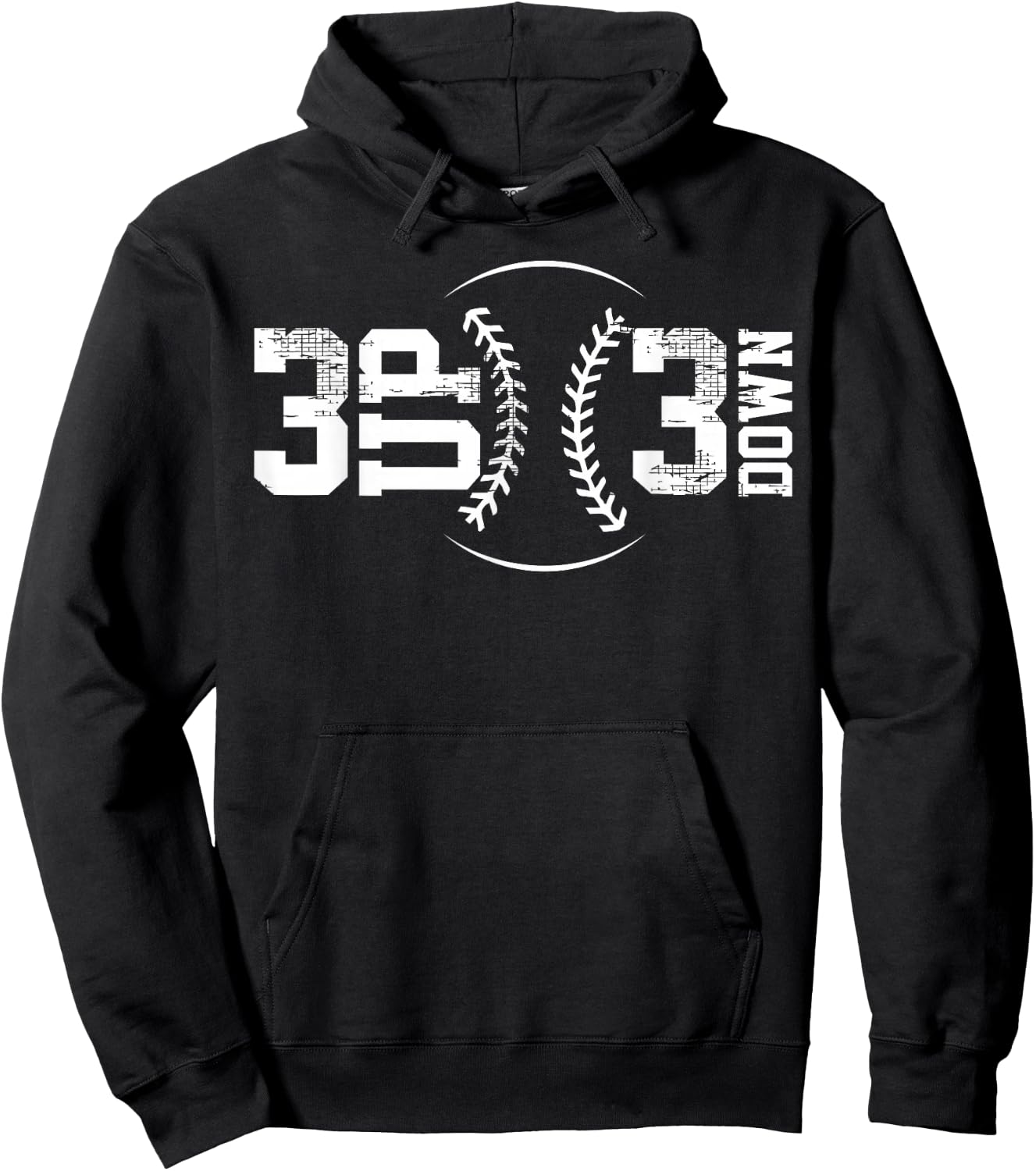 3 UP 3 Down Baseball Hoodie - Hoodie | Black
