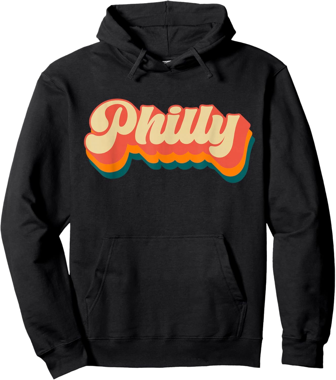 Retro Philly Philadelphia Hoodie - Hoodie | Black