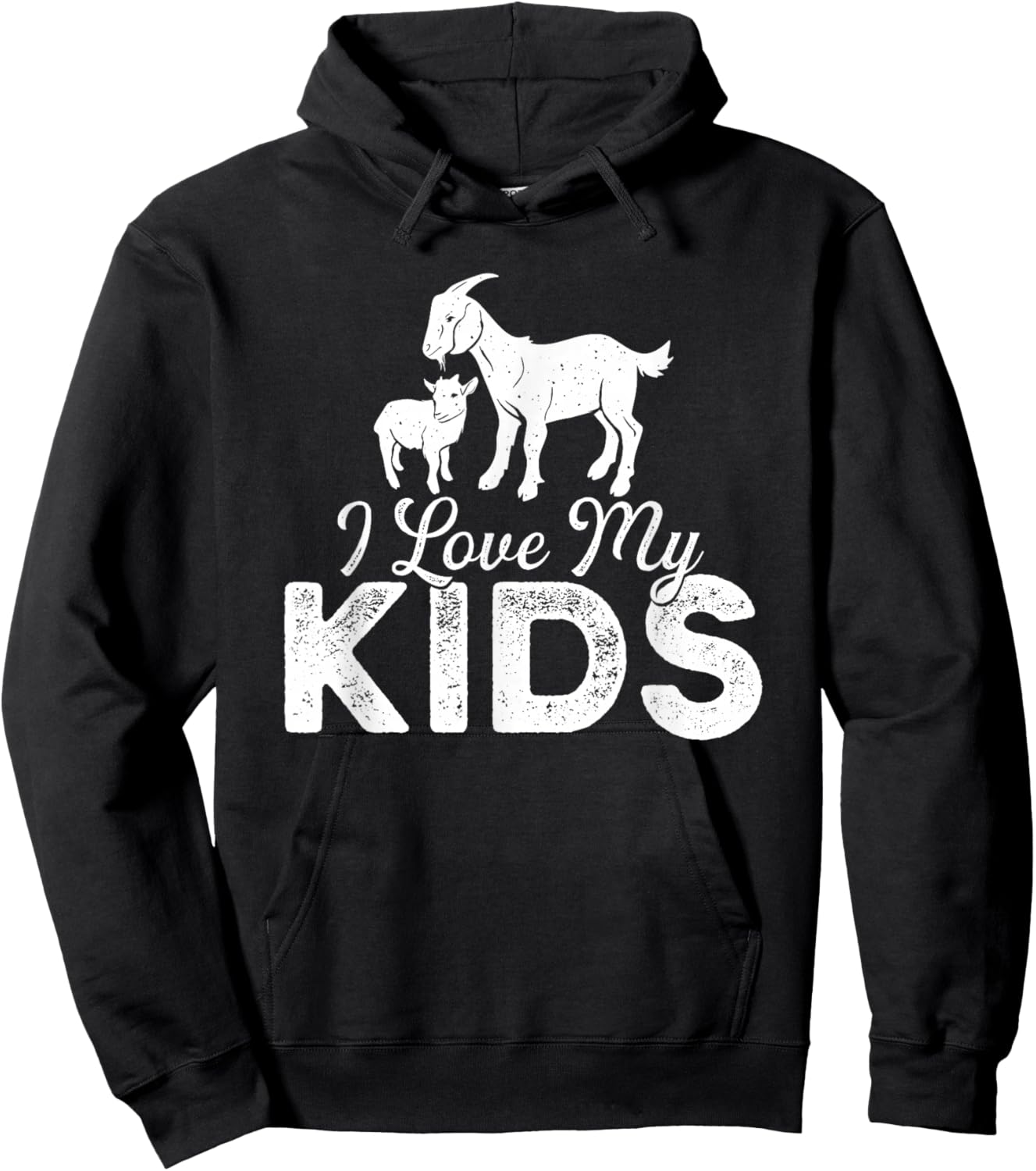 I Love My Kids - Goat Lover Farmer Animal Farming Rancher Hoodie - Hoodie | Black