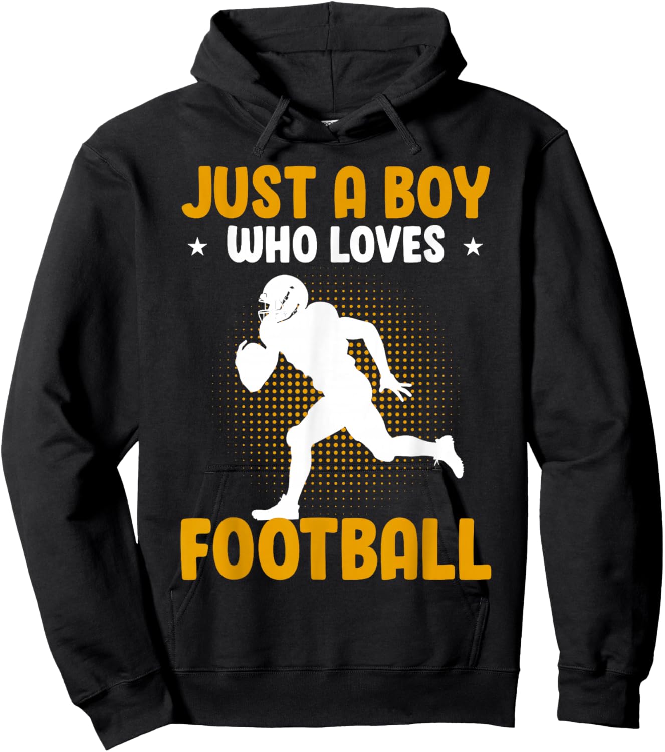 Just A Boy Who Loves Football American Football Hoodie - Hoodie | Black