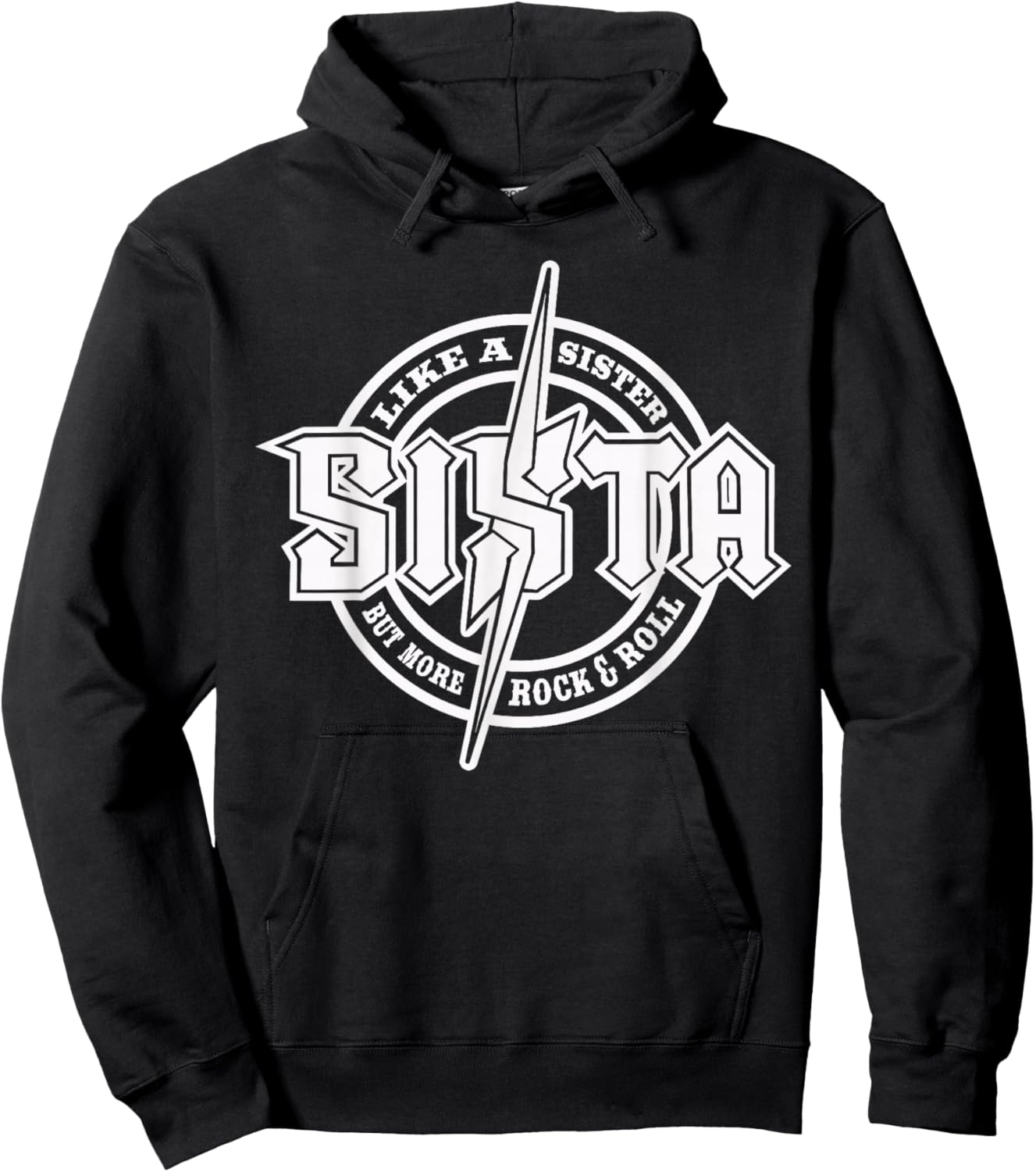Hard Rock Sister - Sister Lightning Bolt Hoodie - Hoodie | Black