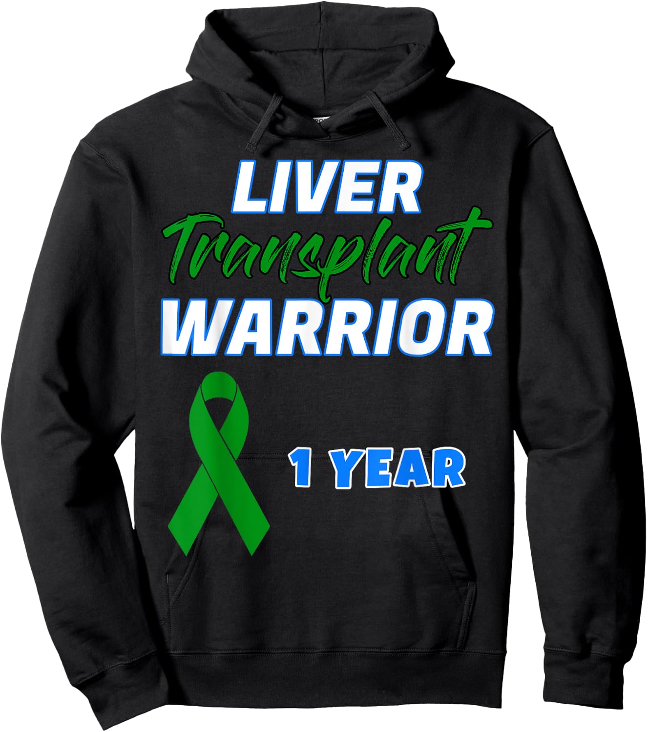 Liver Transplant First Anniversary One Year gift organ Hoodie - Hoodie | Black