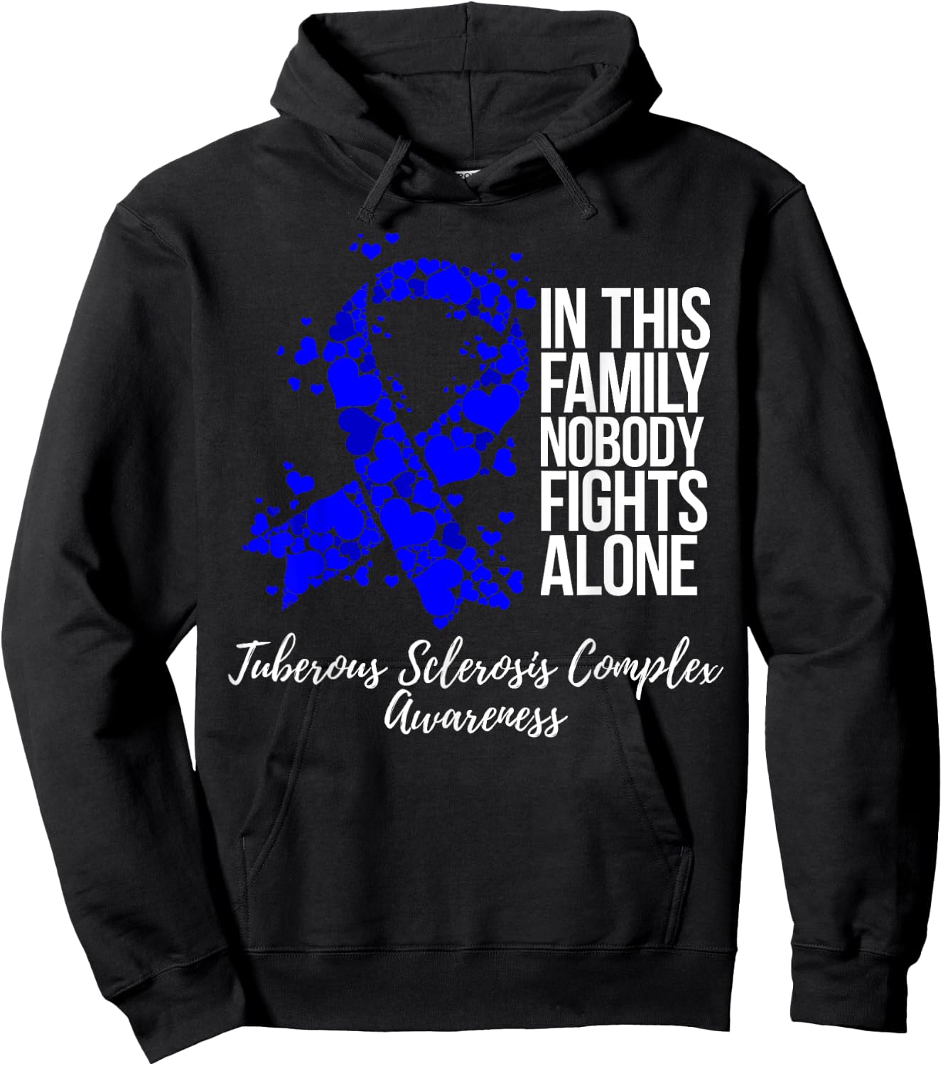 Family Support Tuberous Sclerosis Complex TSC Awareness Hoodie - Hoodie | Black