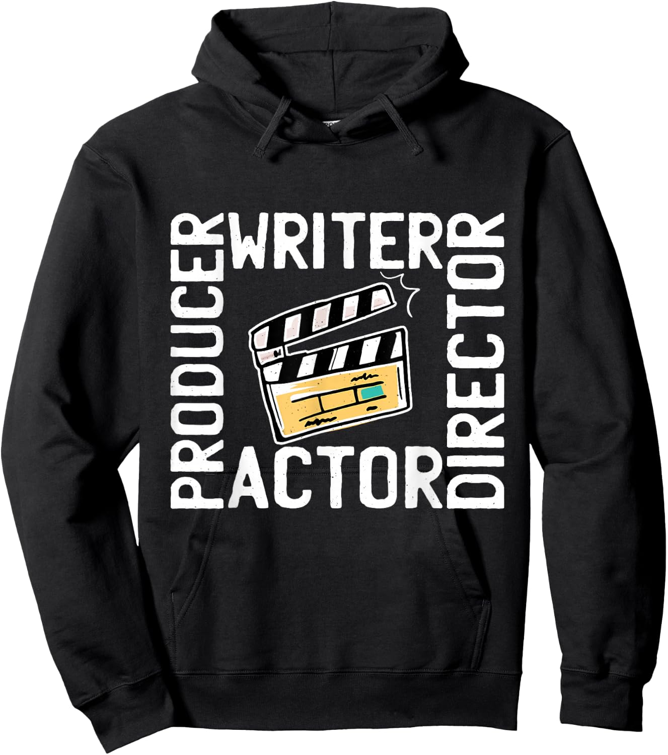 Funny Film Editor Designs For Film Making Lover -Adults Black Short Sleeve Classic Fit Retro Movie-Themed Hoodie - Hoodie | Black