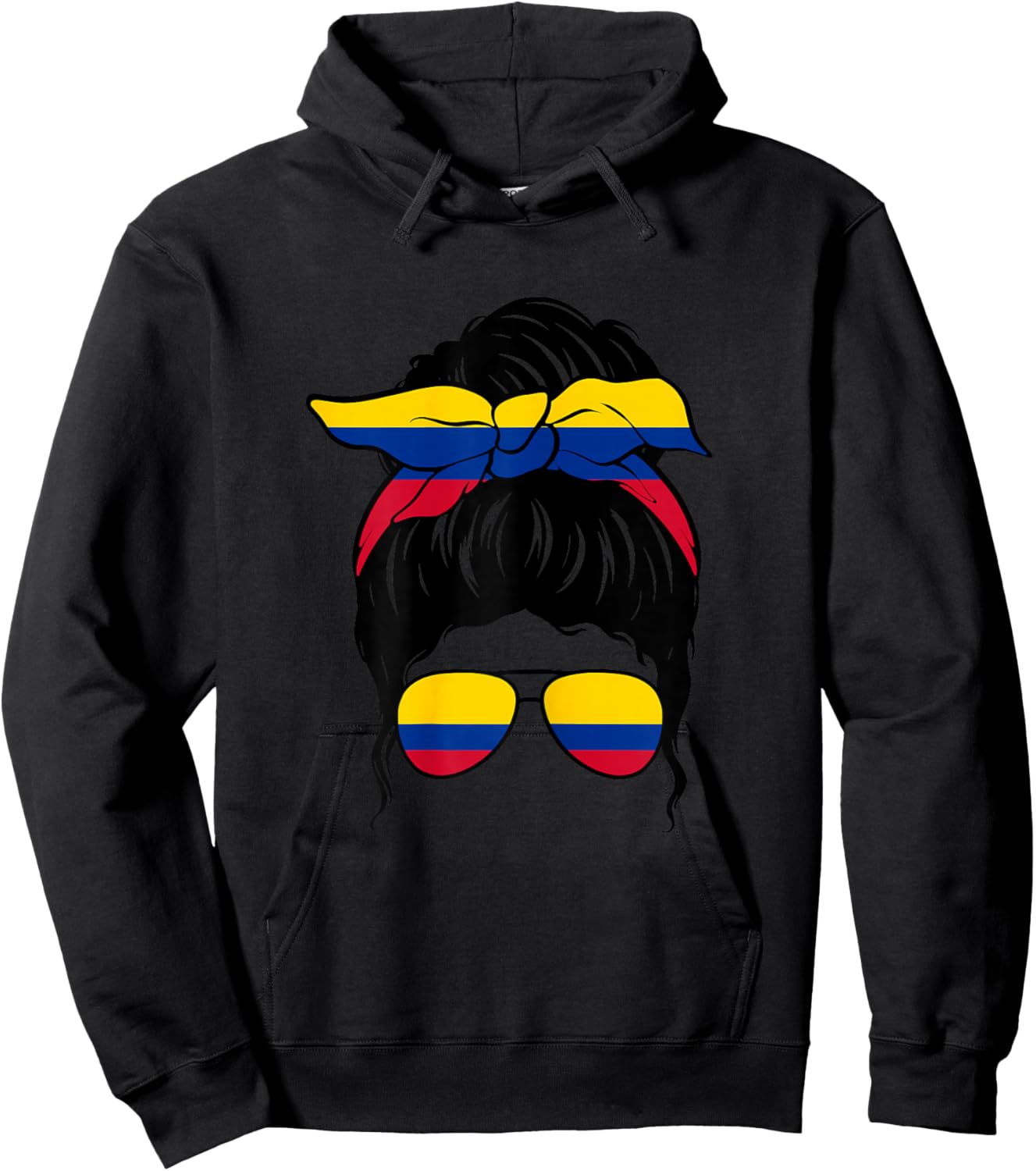 Colombian Girl Colombian Flag Colombian Proud Colombian Woman Hoodie - Hoodie | Black