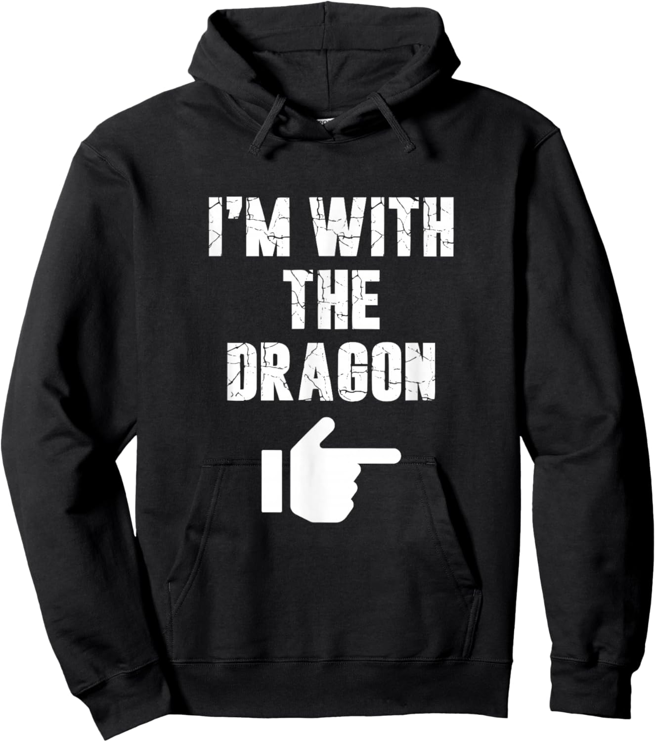 I'm with the Dragon Fun Easy Playful Halloween Costume Hoodie - Hoodie | Black
