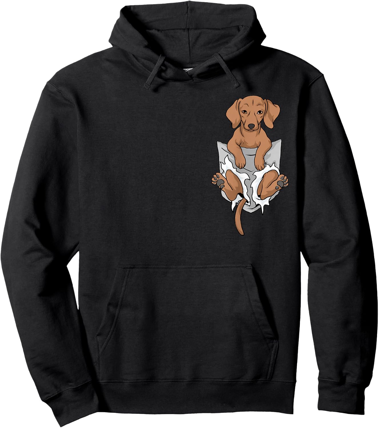 Dachshund Pocket Hoodie - Hoodie | Black