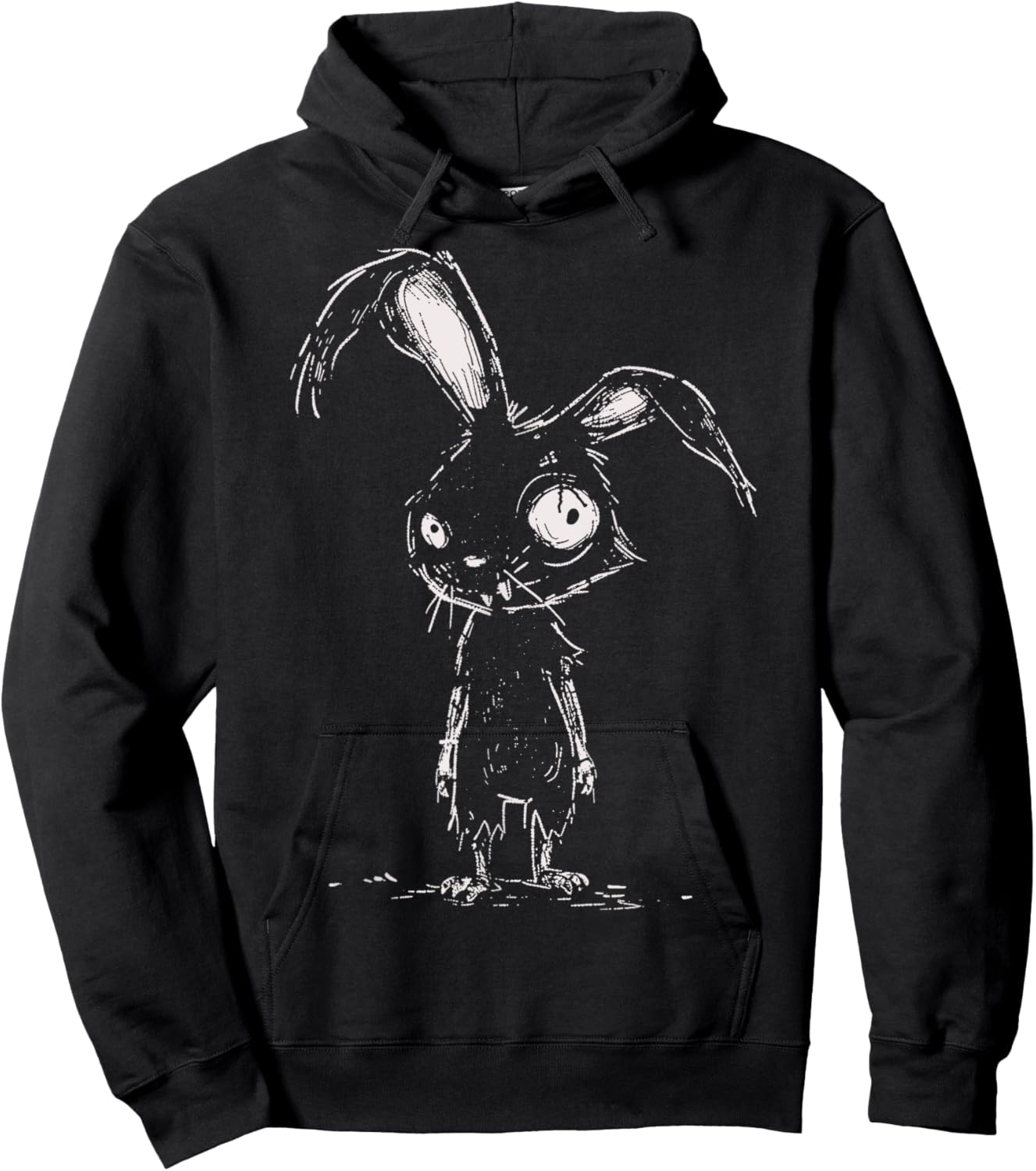 Weird Grunge Bunny Rabbit Alt Goth Cute Horror Aesthetic Hoodie - Hoodie | Black
