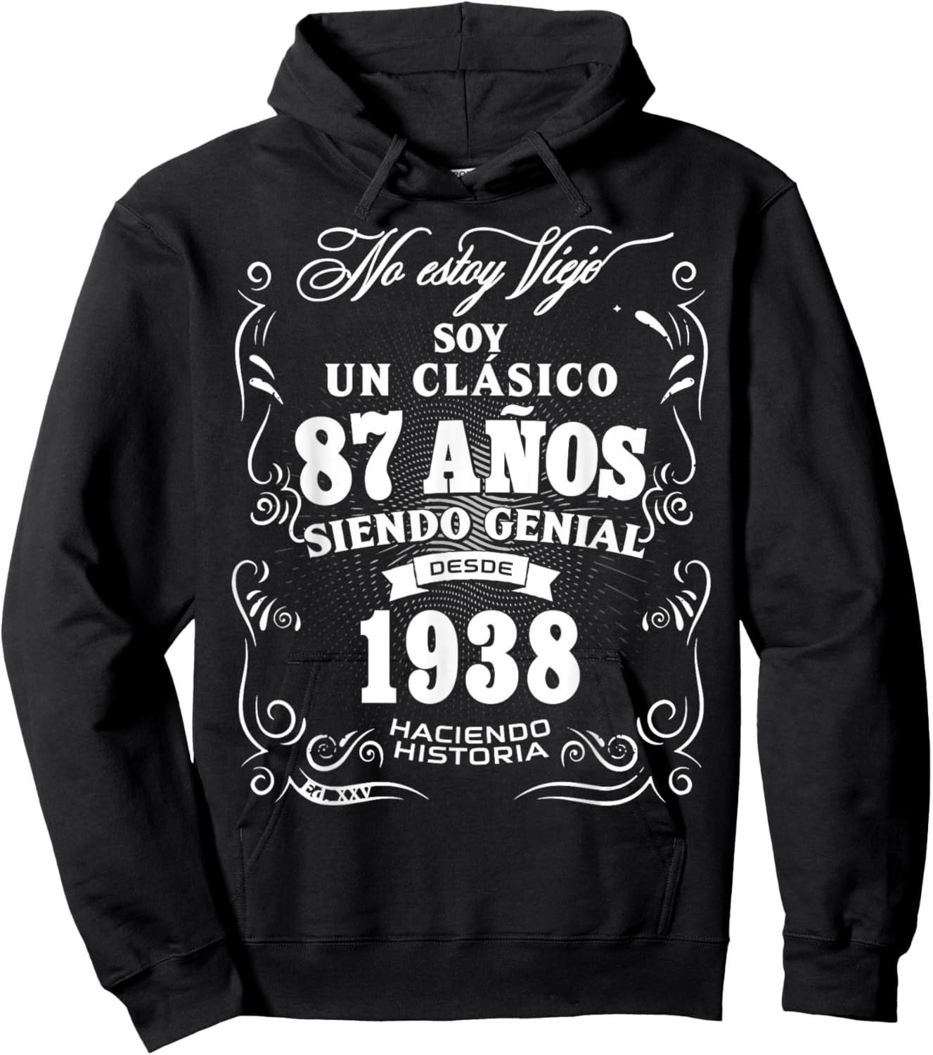 87th Birthday gift in Spanish Regalo cumpleanos 87 Hoodie - Hoodie | Black