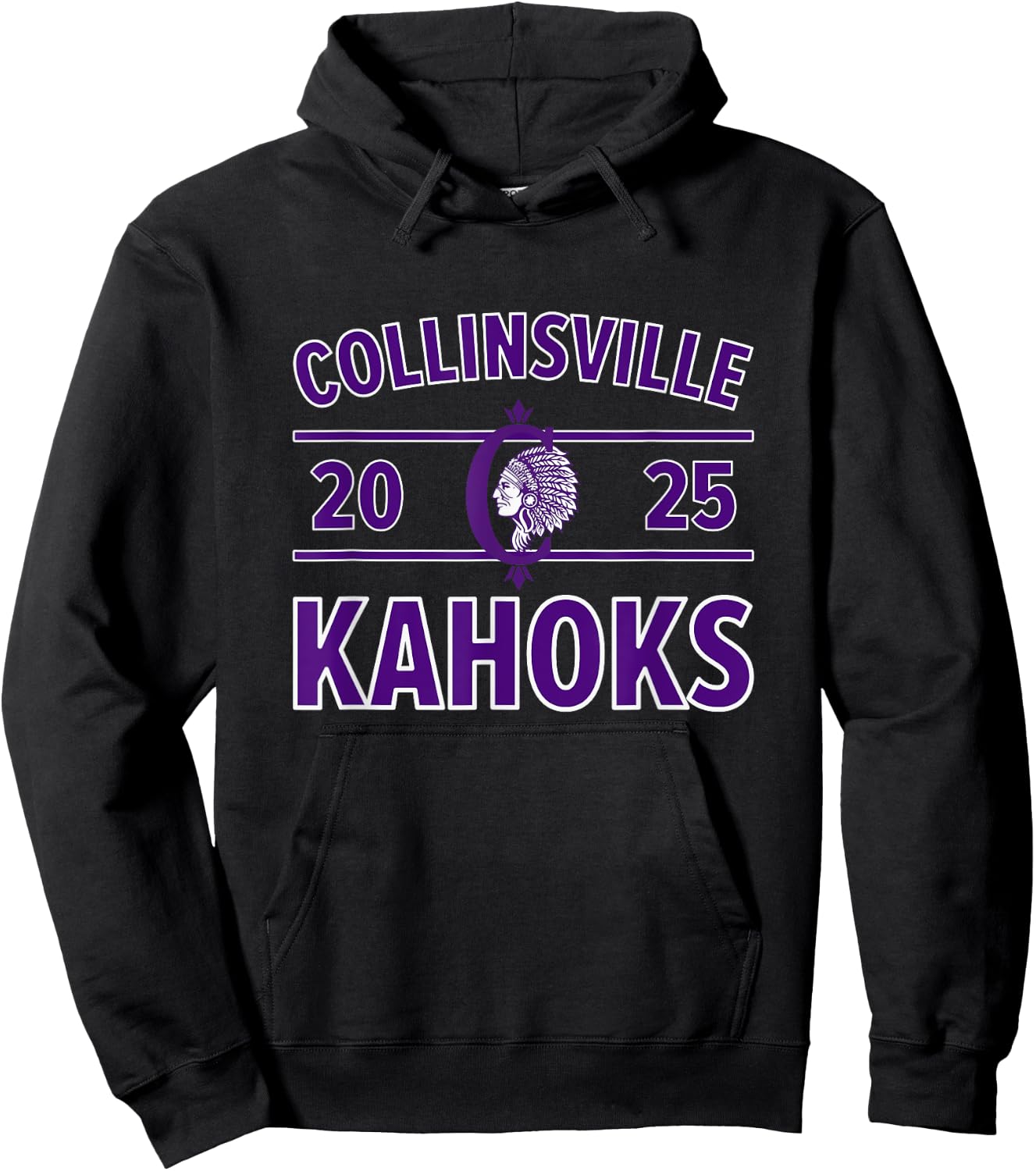 Collinsville Kahoks Logo 2025 HS Hoodie - Hoodie | Black