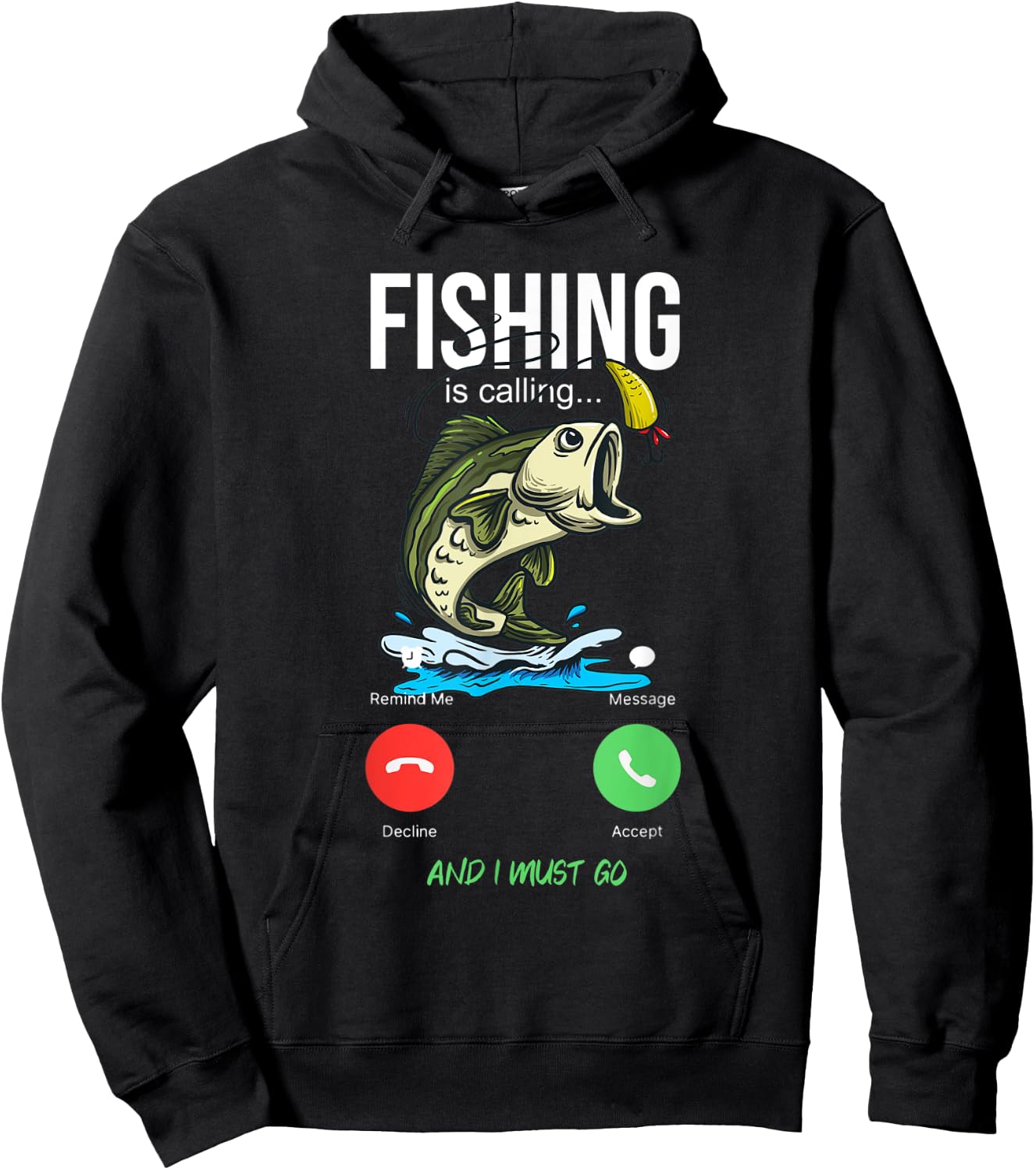 Fishing Is Calling Fishing Bass Fishing Club Hoodie - Hoodie | Black