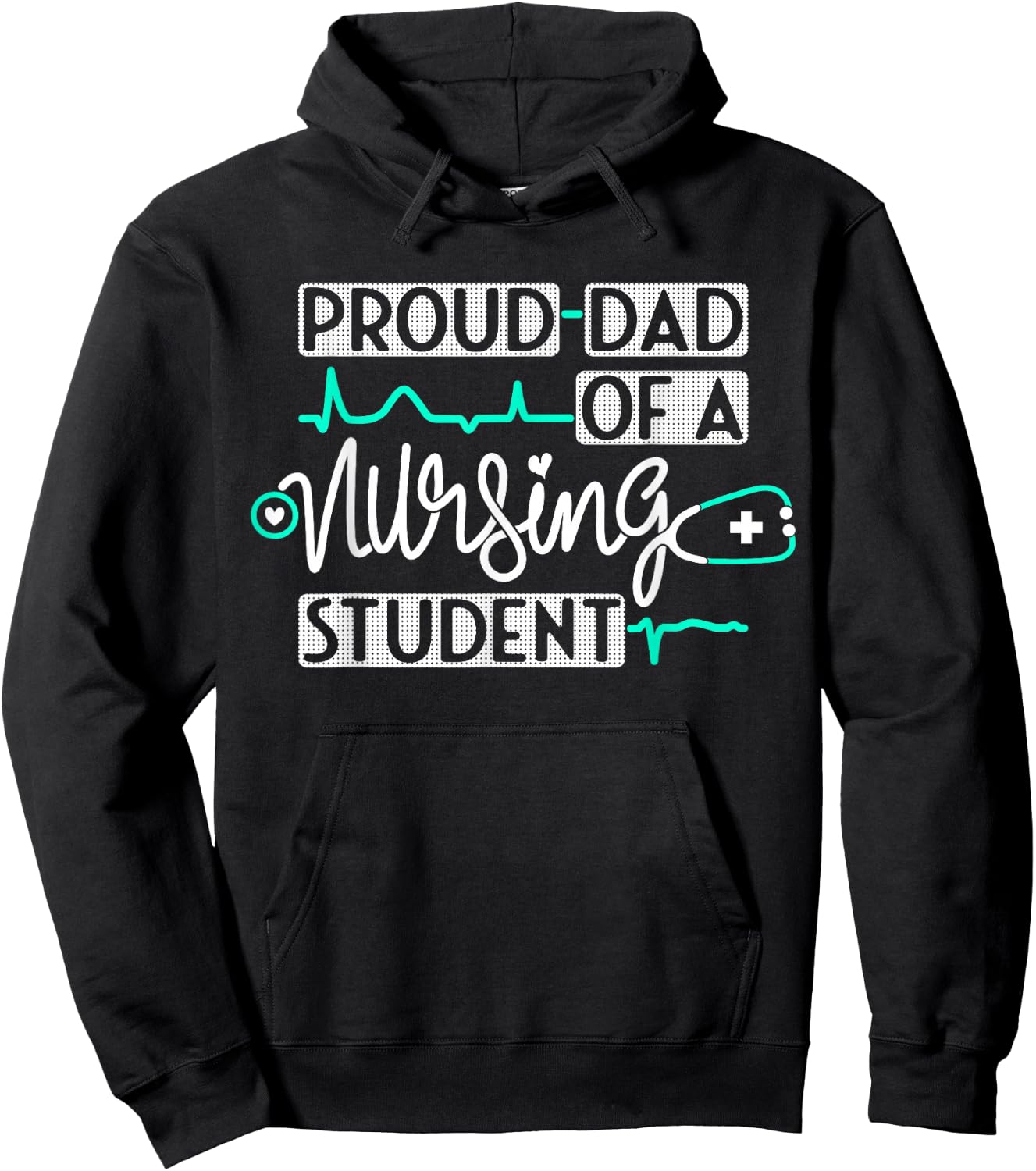 Proud Dad Of A Nursing Student Future RN Daughter Nurses Dad Hoodie - Hoodie | Black