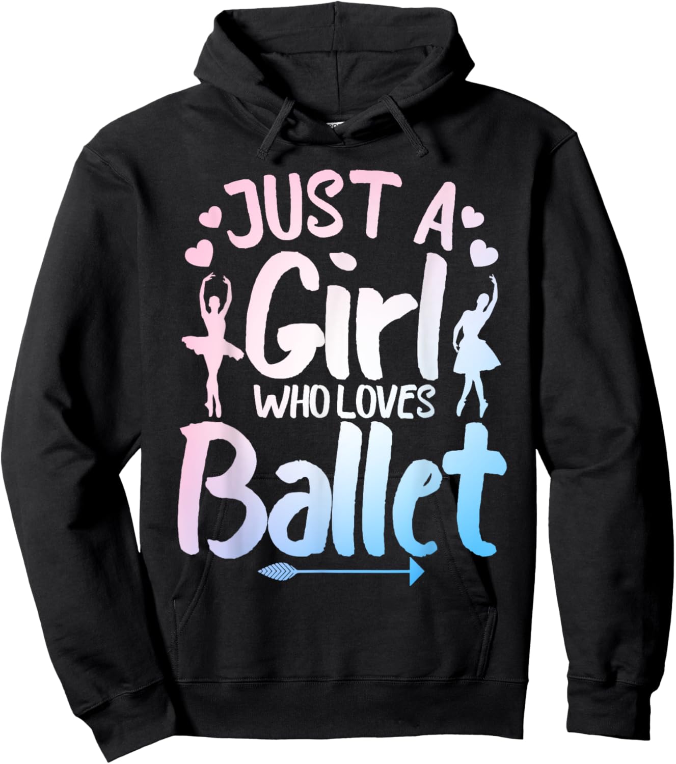 Funny Ballerina Design For Girls Women Ballet Dance Lovers Hoodie - Hoodie | Black