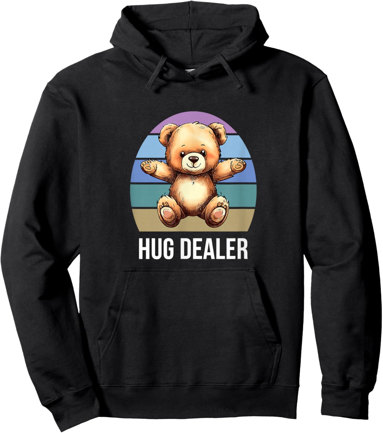 Hug Dealer - Cute Teddy Bear Hoodie - Hoodie | Black