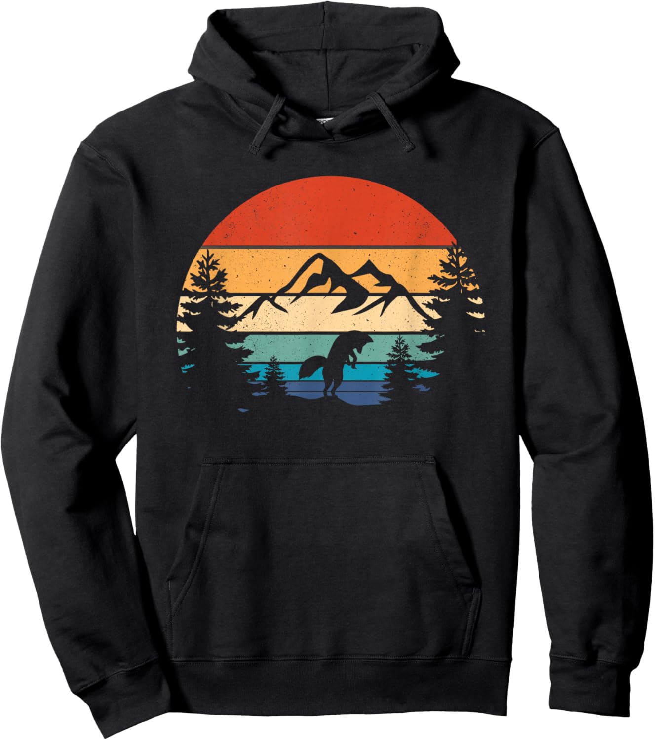 Fox Lover Wildlife Animal Vintage Fox Retro Foxes Hoodie - Hoodie | Black
