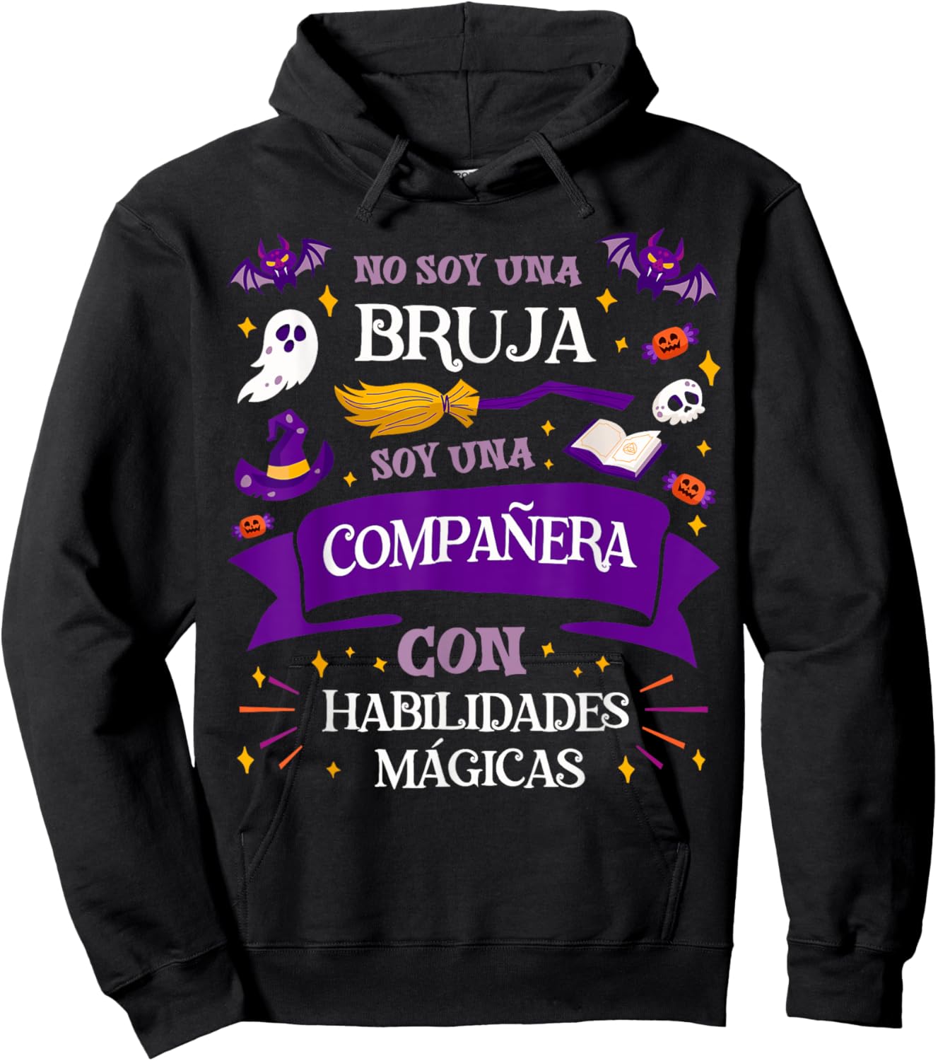 No Soy Una Bruja Soy Una Compañera Regalo Compañera Trabajo Hoodie - Hoodie | Black