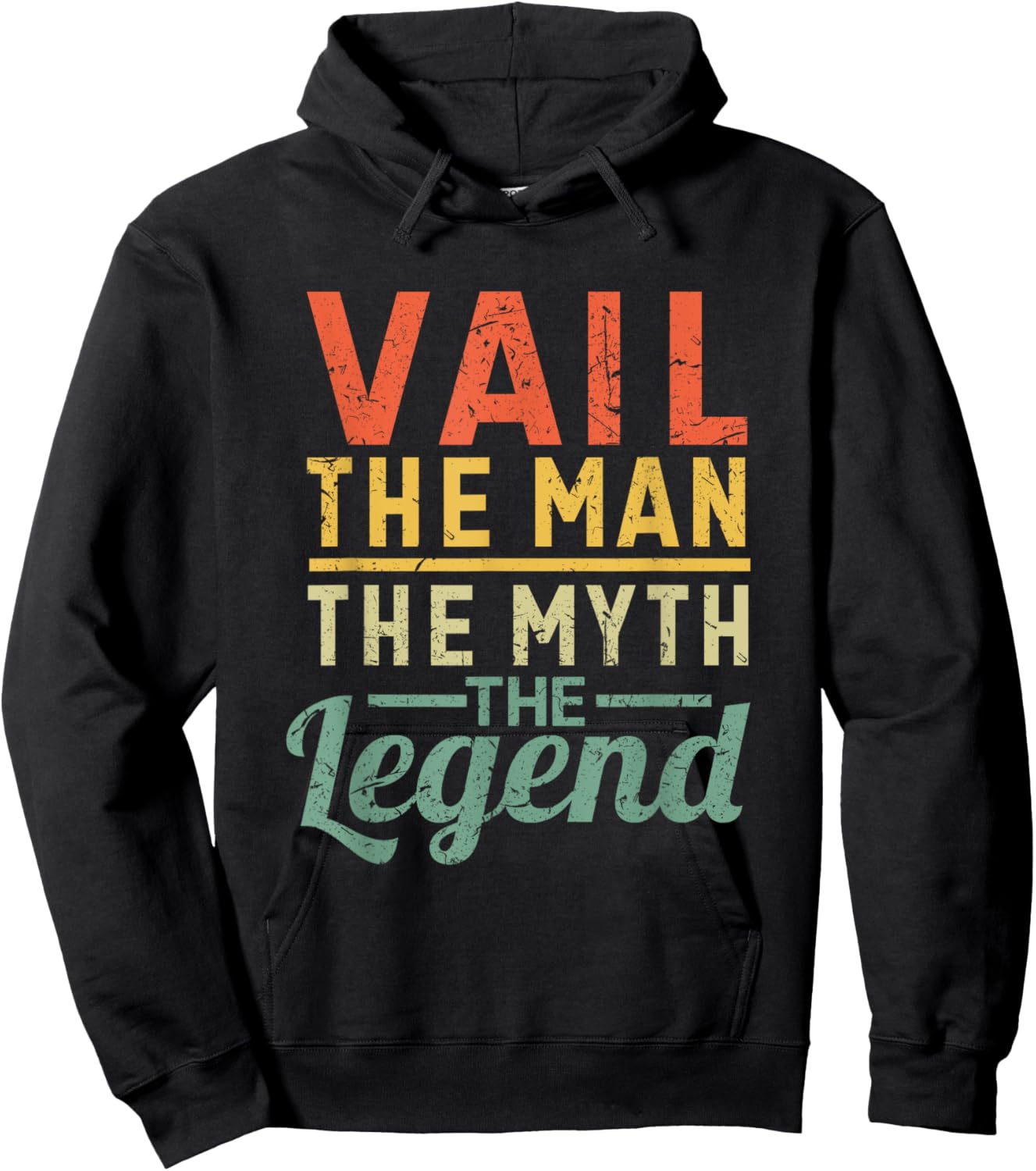 Vail The Man The Myth The Legend Name Vail Hoodie - Hoodie | Black