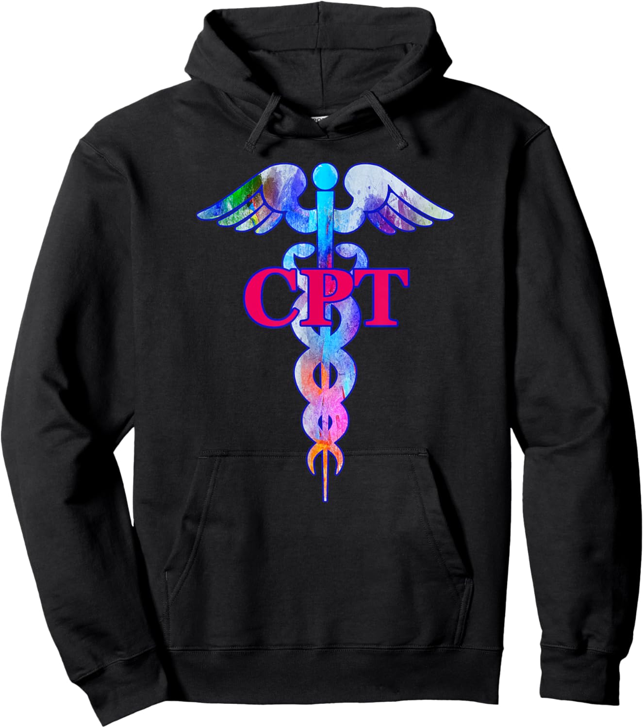 Certified Phlebotomy Technician CPT Caduceus Medical Symbol Hoodie - Hoodie | Black