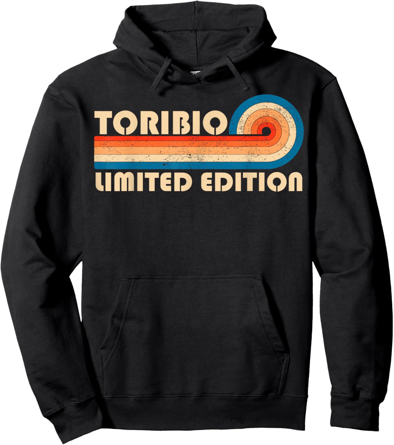 TORIBIO Surname Retro Vintage 80s 90s Birthday Reunion Hoodie - Hoodie | Black
