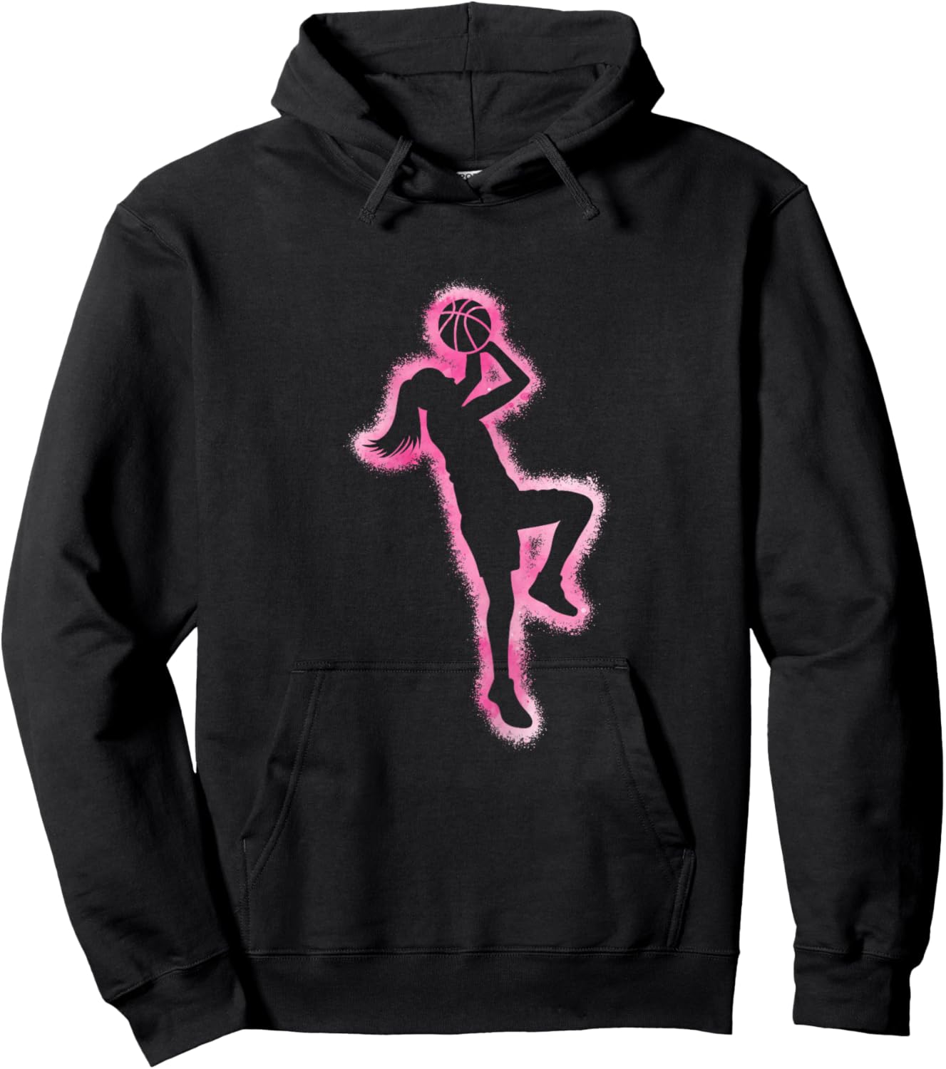 Cute Basketball Girl Basketball Player Women Girls Kids Hoodie - Hoodie | Black