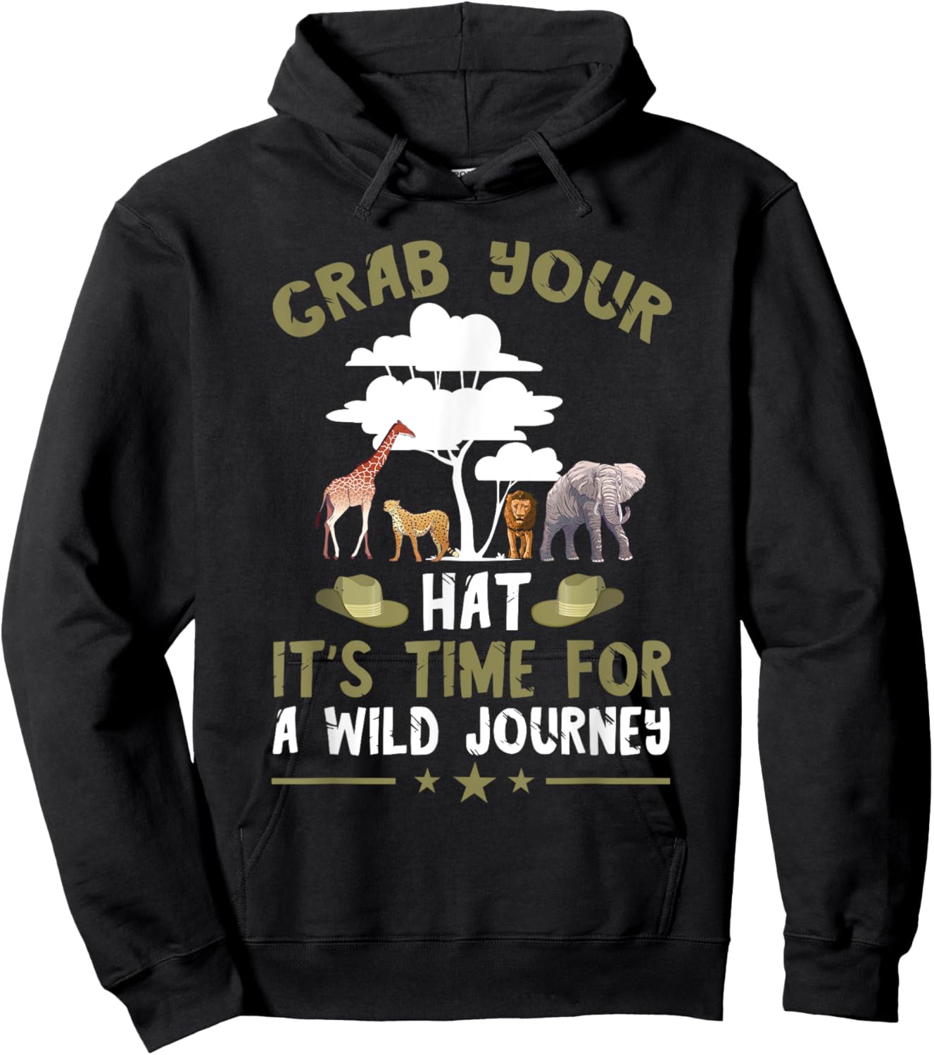 Safari Tour Guide Journey Grab Your Hat Safari Costume Hoodie - Hoodie | Black