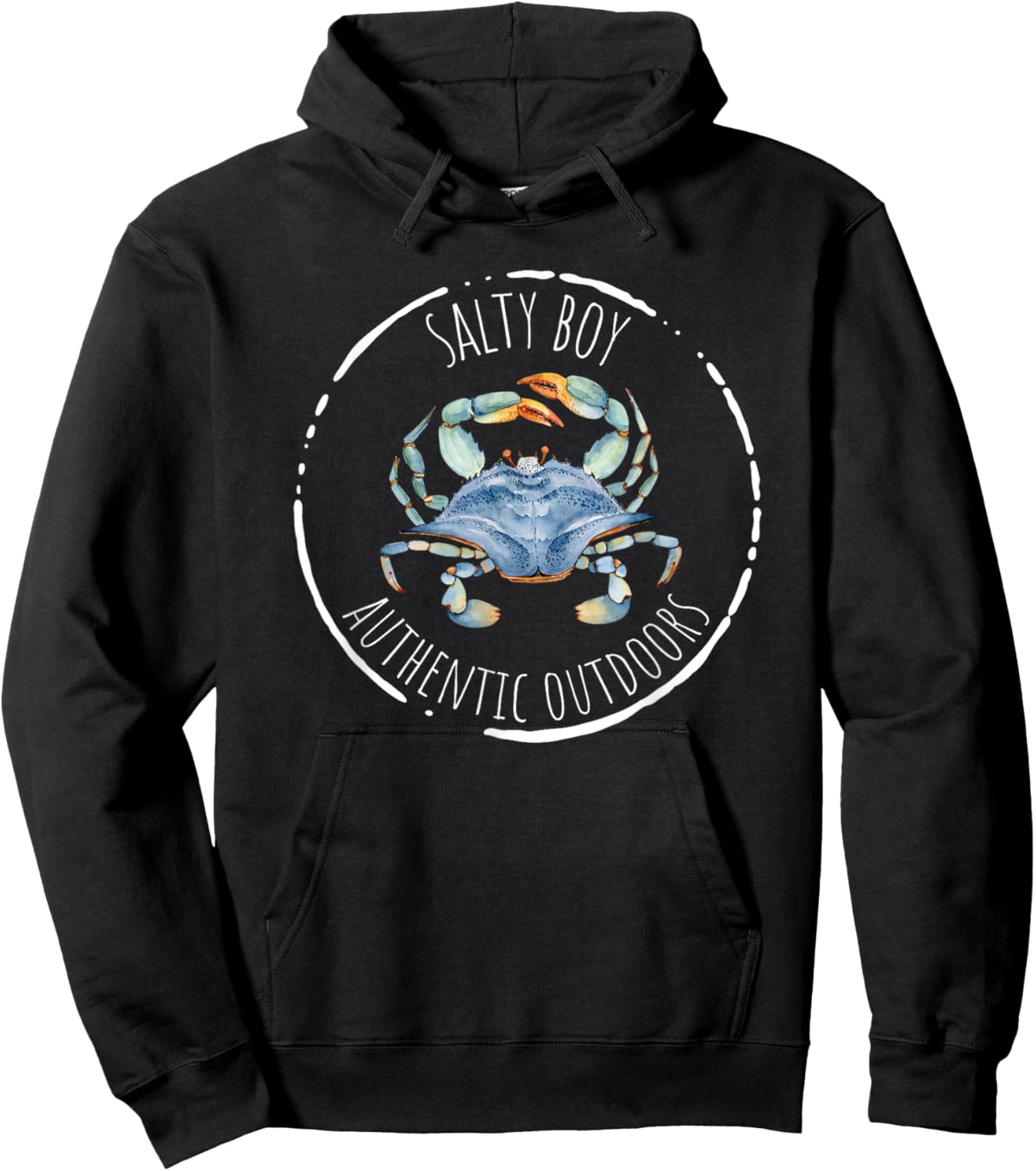 Salty Boy Salty Attitude Funny Fishing Crab Fishing Salty Hoodie - Hoodie | Black