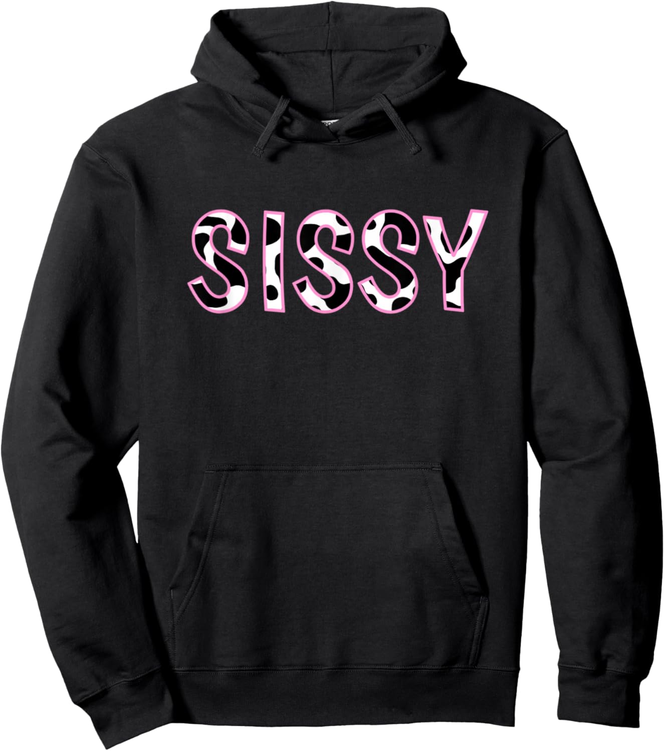 Sissy Cow Print Cow Pattern Sister's D Birthday Baby Girl Hoodie - Hoodie | Black