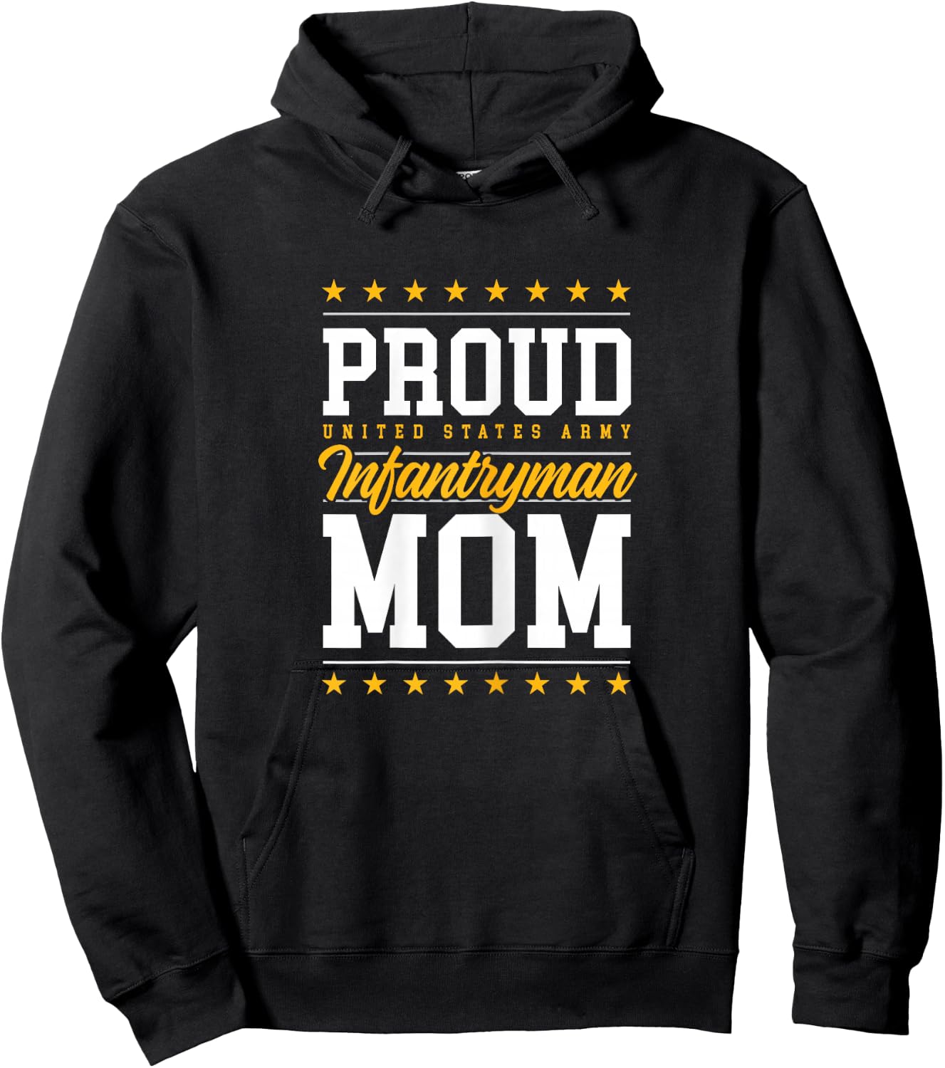 Proud Infantryman Mom Hoodie - Hoodie | Black