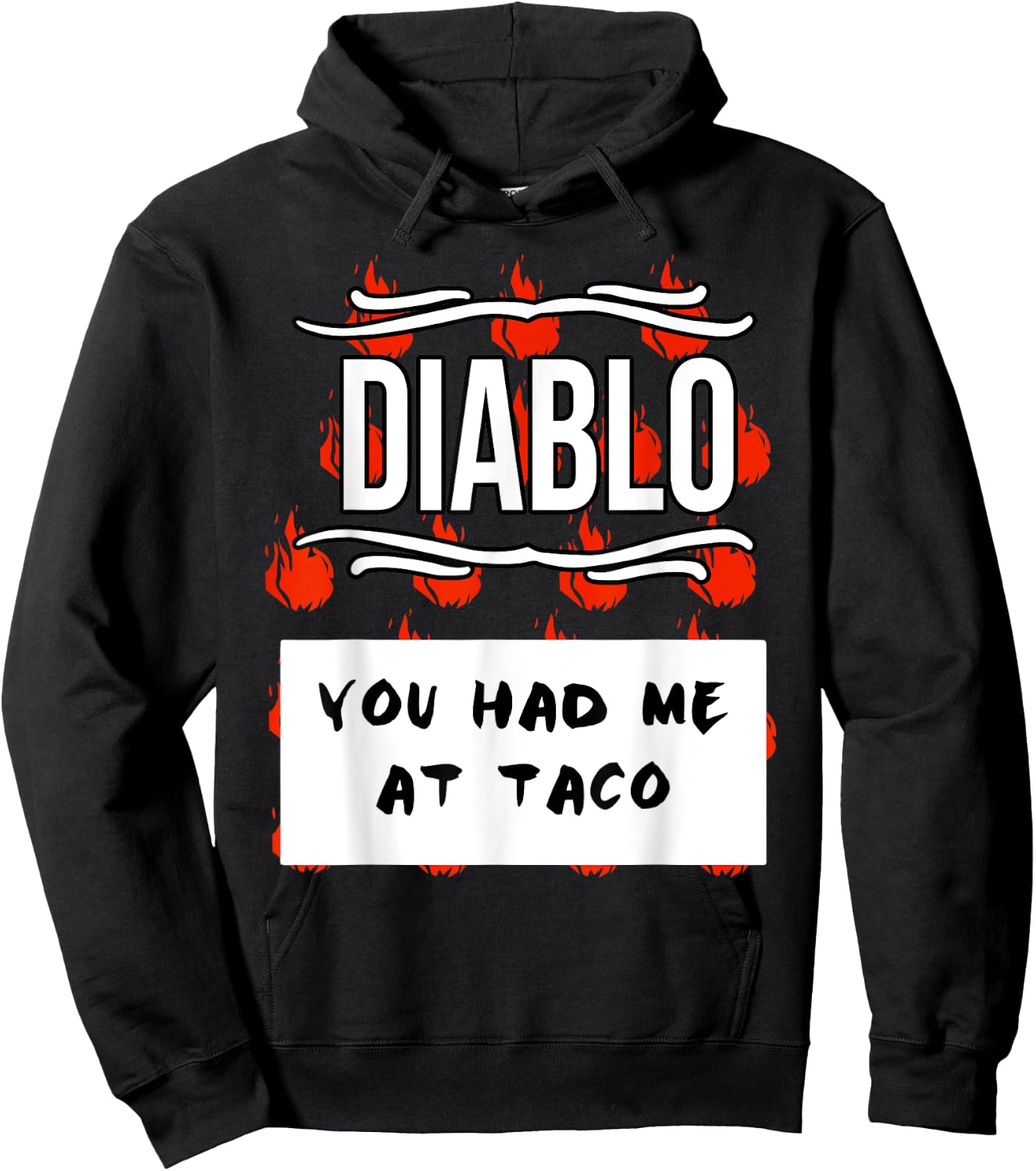 HOT SAUCES Group Halloween DIABLO SAUCE You Had Me At Taco Hoodie - Hoodie | Black