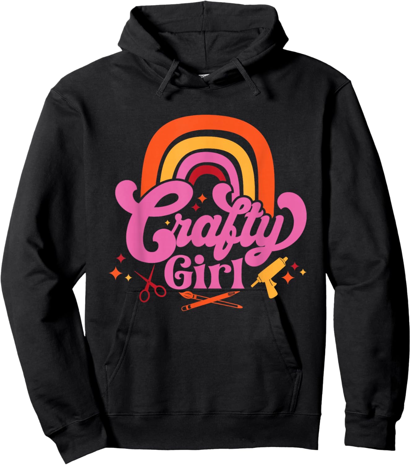 Crafty Girl Saying / Love Crafting / Crafter Art Crafty Hoodie - Hoodie | Black