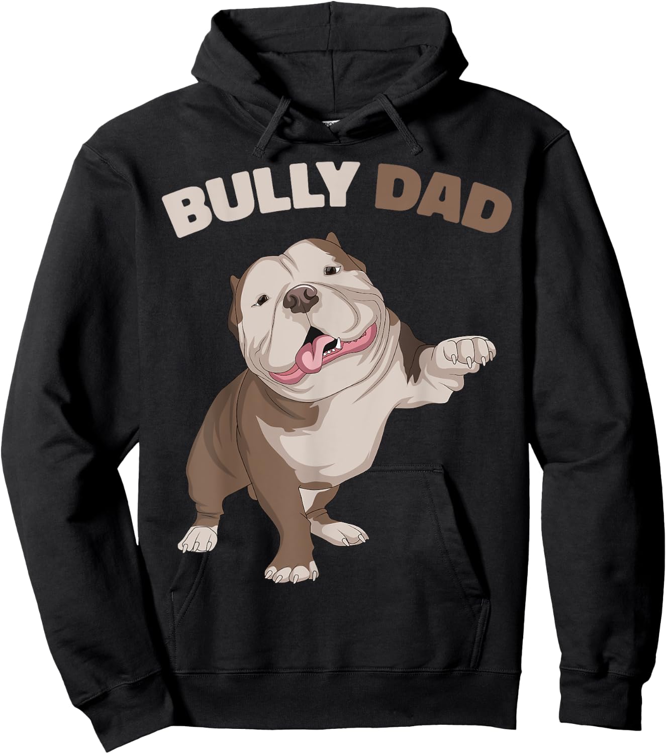 American Bully Dad Dog Owner Father Funny Men Hoodie - Hoodie | Black