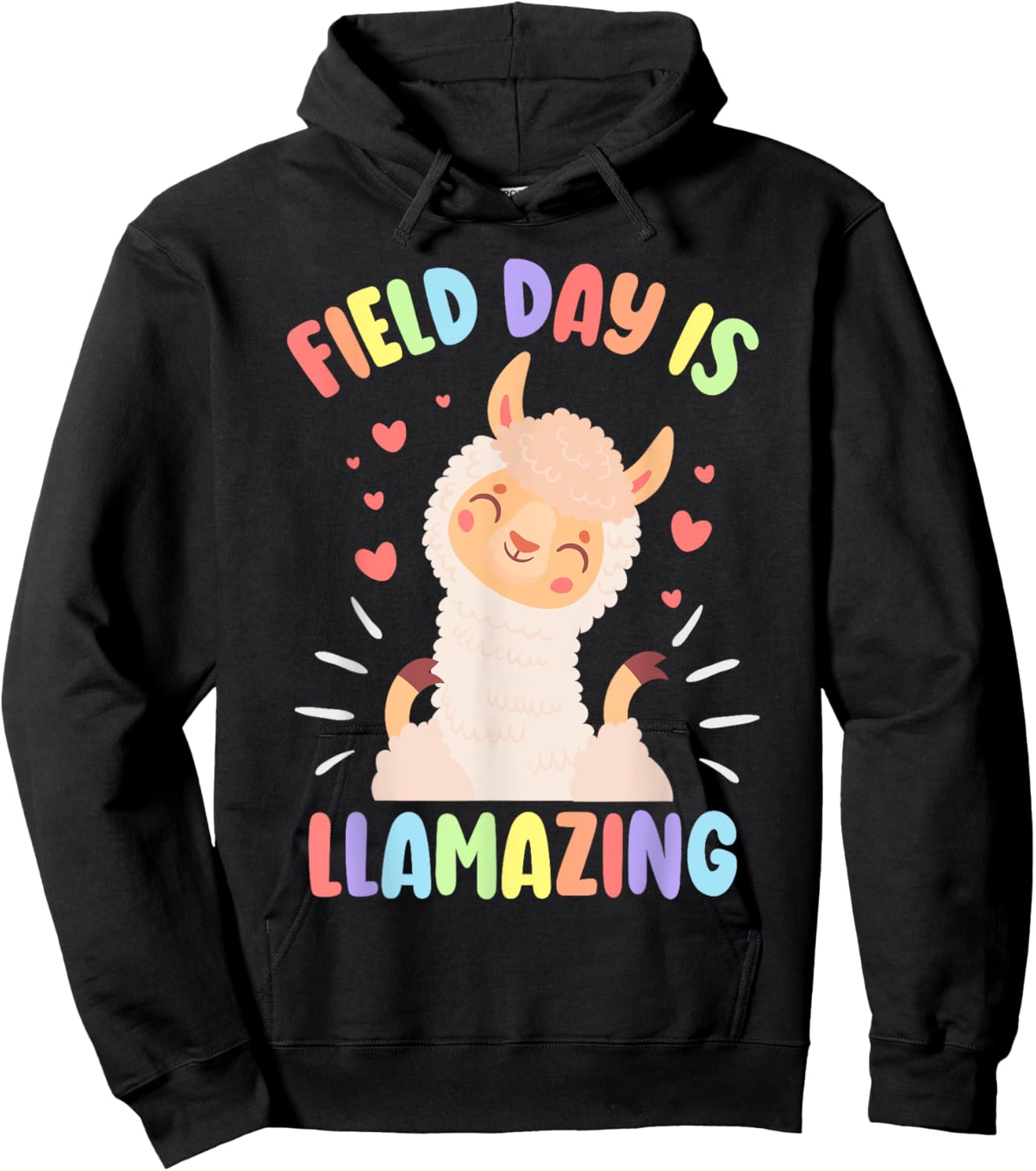 Field Day Llama Alpaca Hoodie - Hoodie | Black