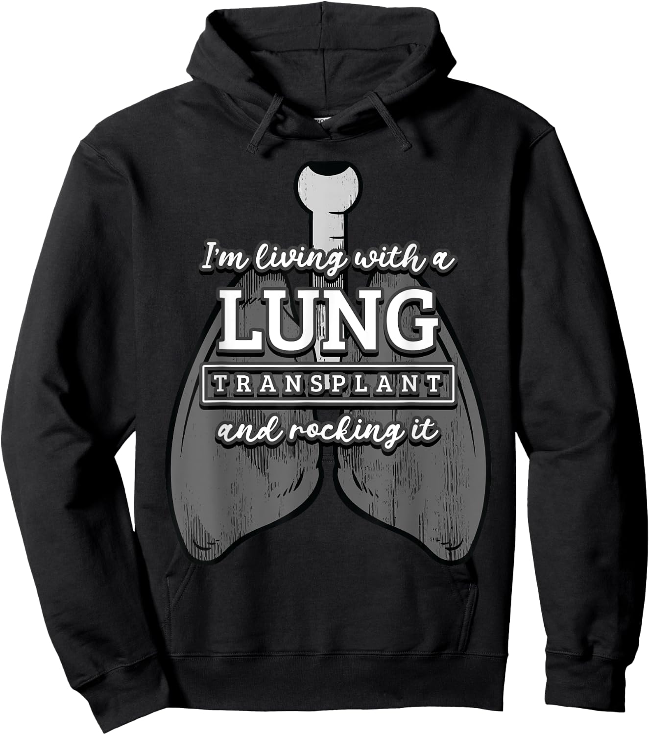 Lung Transplantation Rocking It Recipient Fighter Donor Gift Hoodie - Hoodie | Black