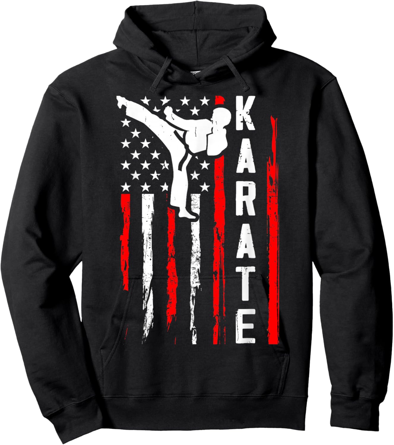 Karate USA American Flag Hoodie - Hoodie | Black